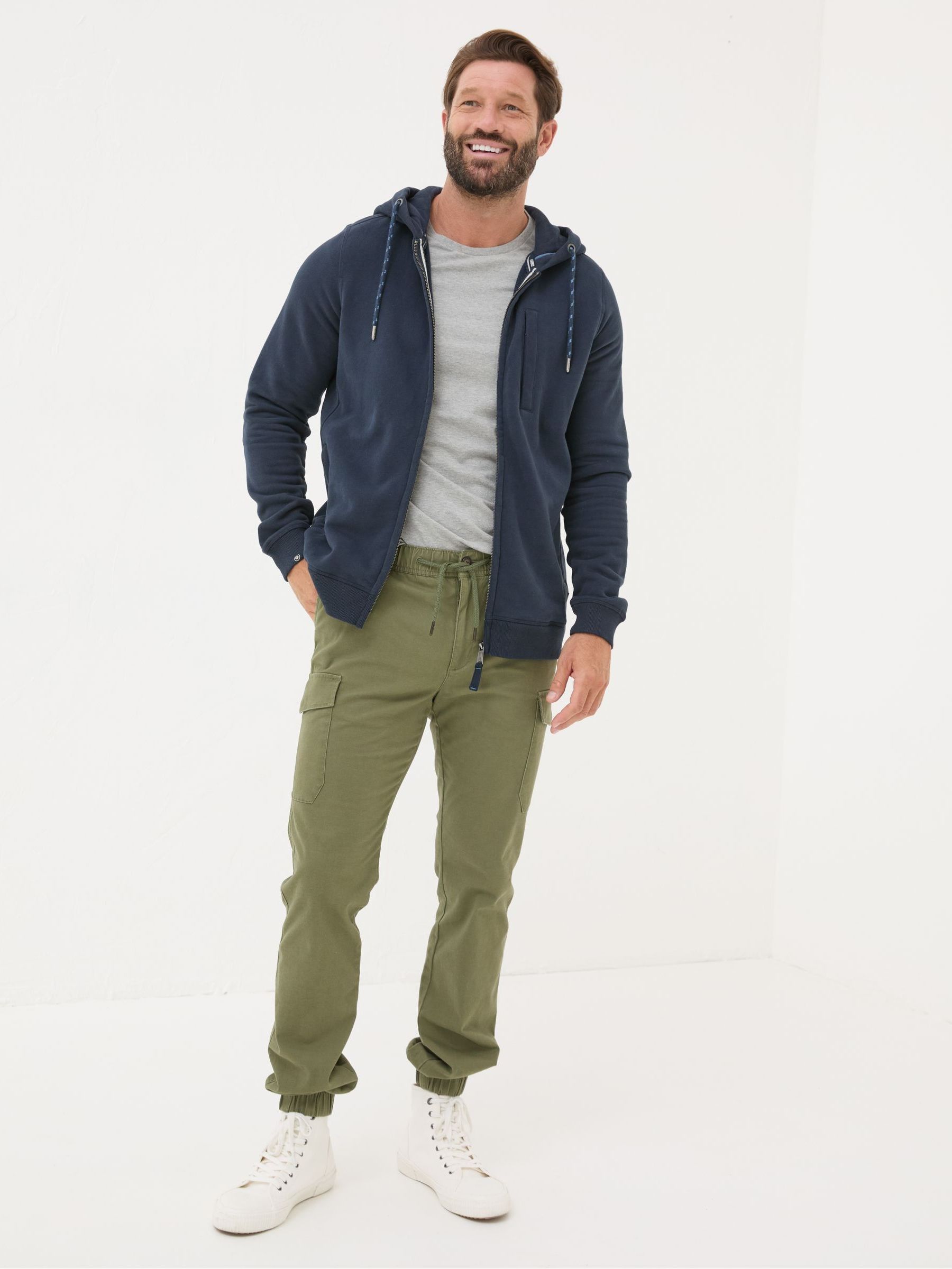 Brooke Navy Blue Zip Through Hoodie - Image 3 of 6