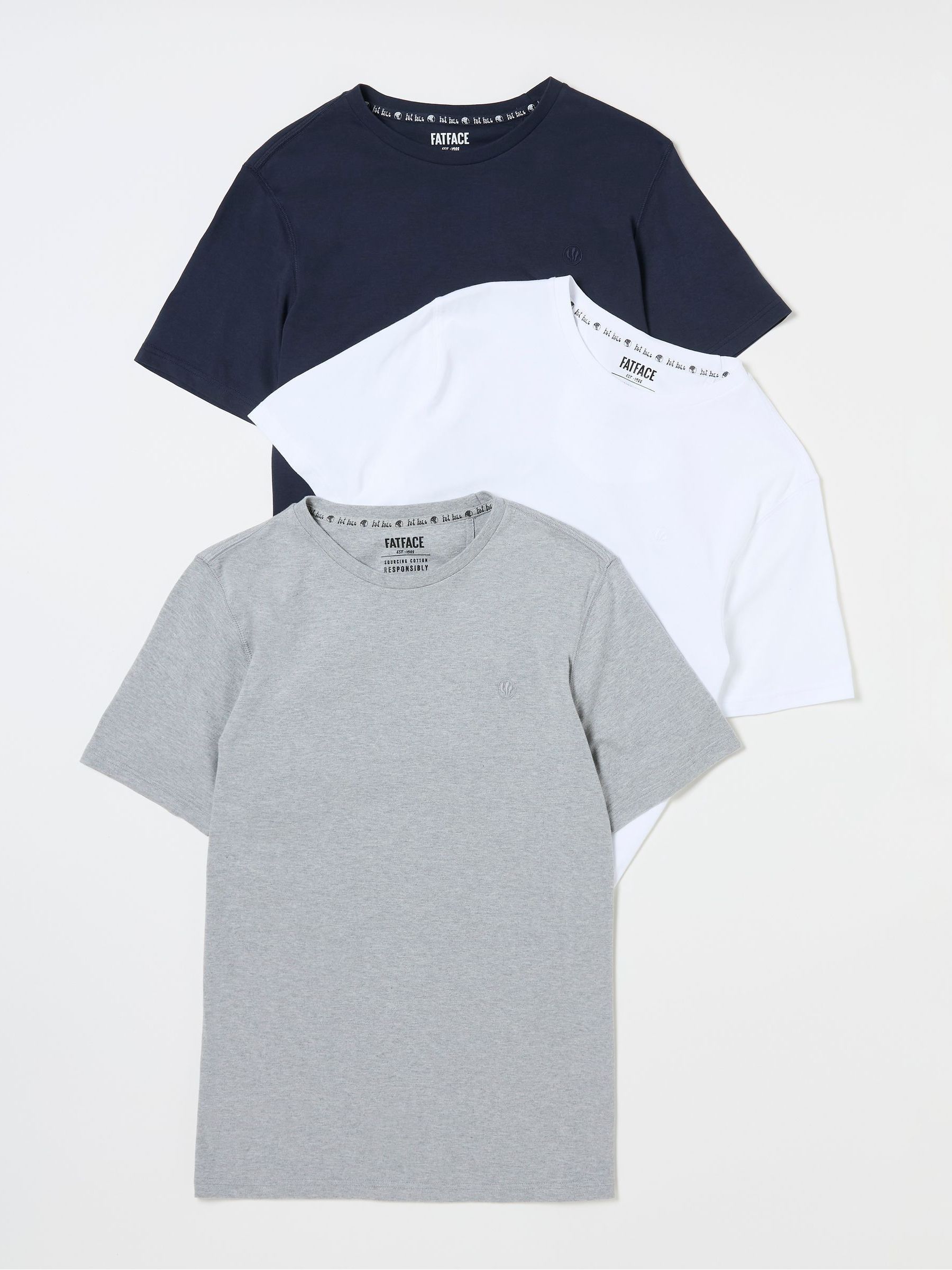 Blue T-Shirt 3 Pack - Image 1 of 7 Blue T-Shirt 3 Pack - Image 1 of 7