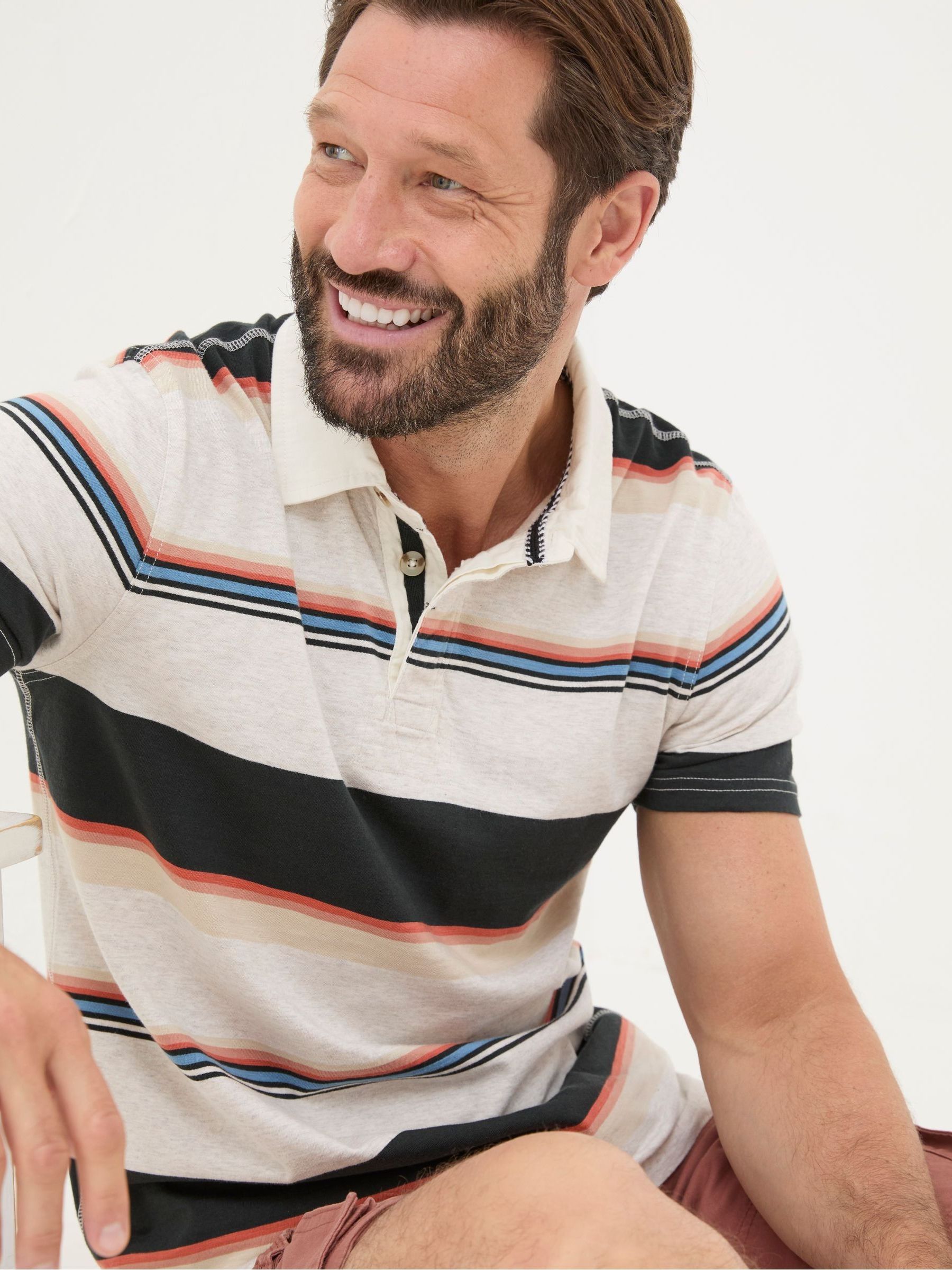 Hastings Grey Stripe Polo Shirt - Image 3 of 5