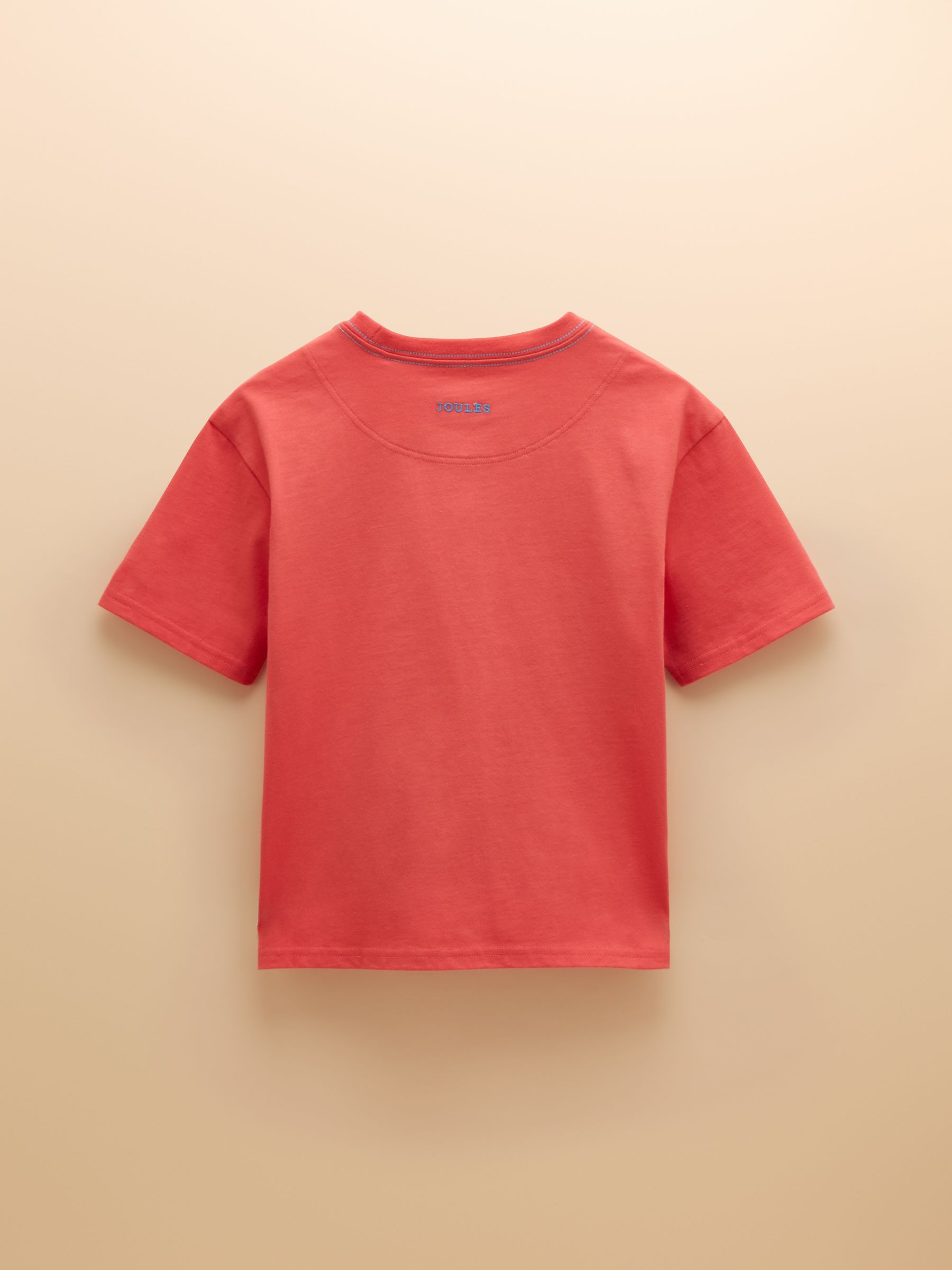 Archie Red Cotton Short Sleeve Applique T-Shirt - Image 2 of 4