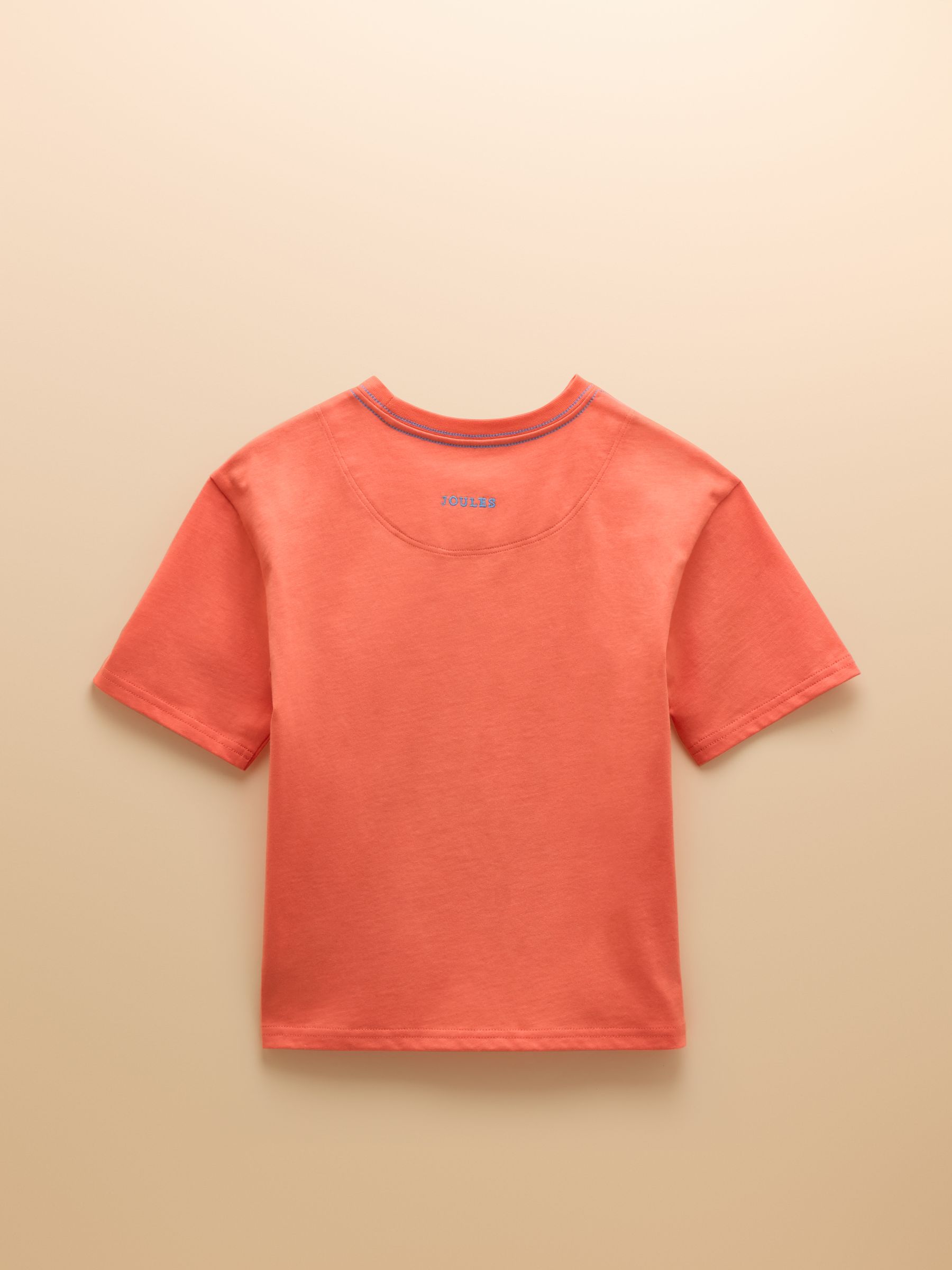 Archie Orange Cotton Short Sleeve Applique T-Shirt - Image 4 of 4