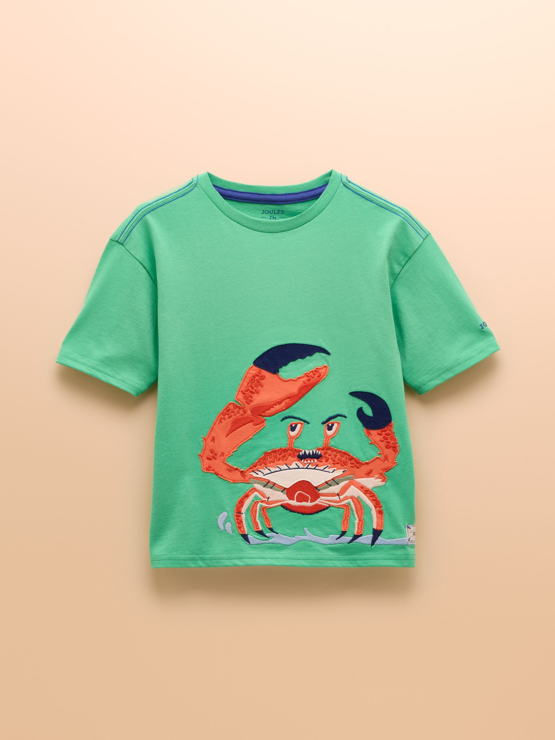 Archie Green Cotton Short Sleeve Applique T-Shirt - Image 1 of 4