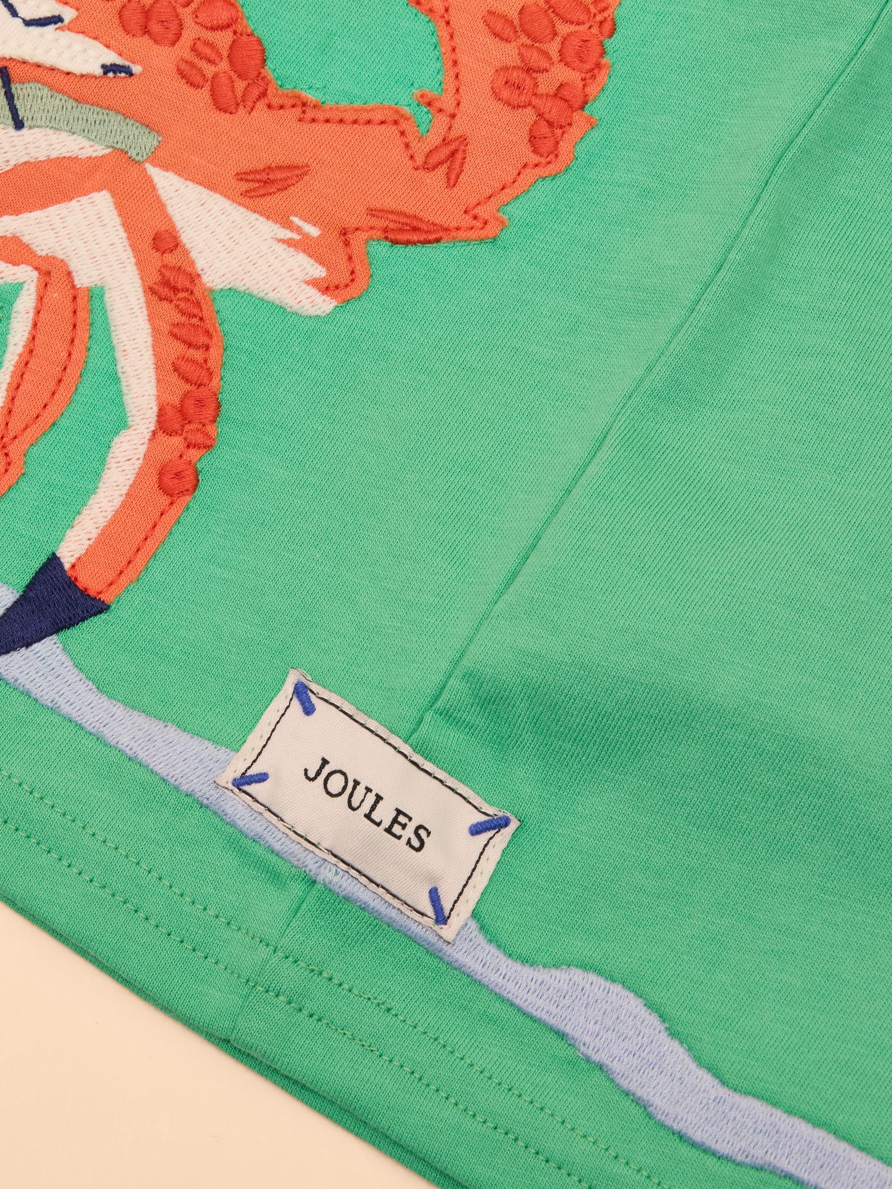 Archie Green Cotton Short Sleeve Applique T-Shirt - Image 4 of 4