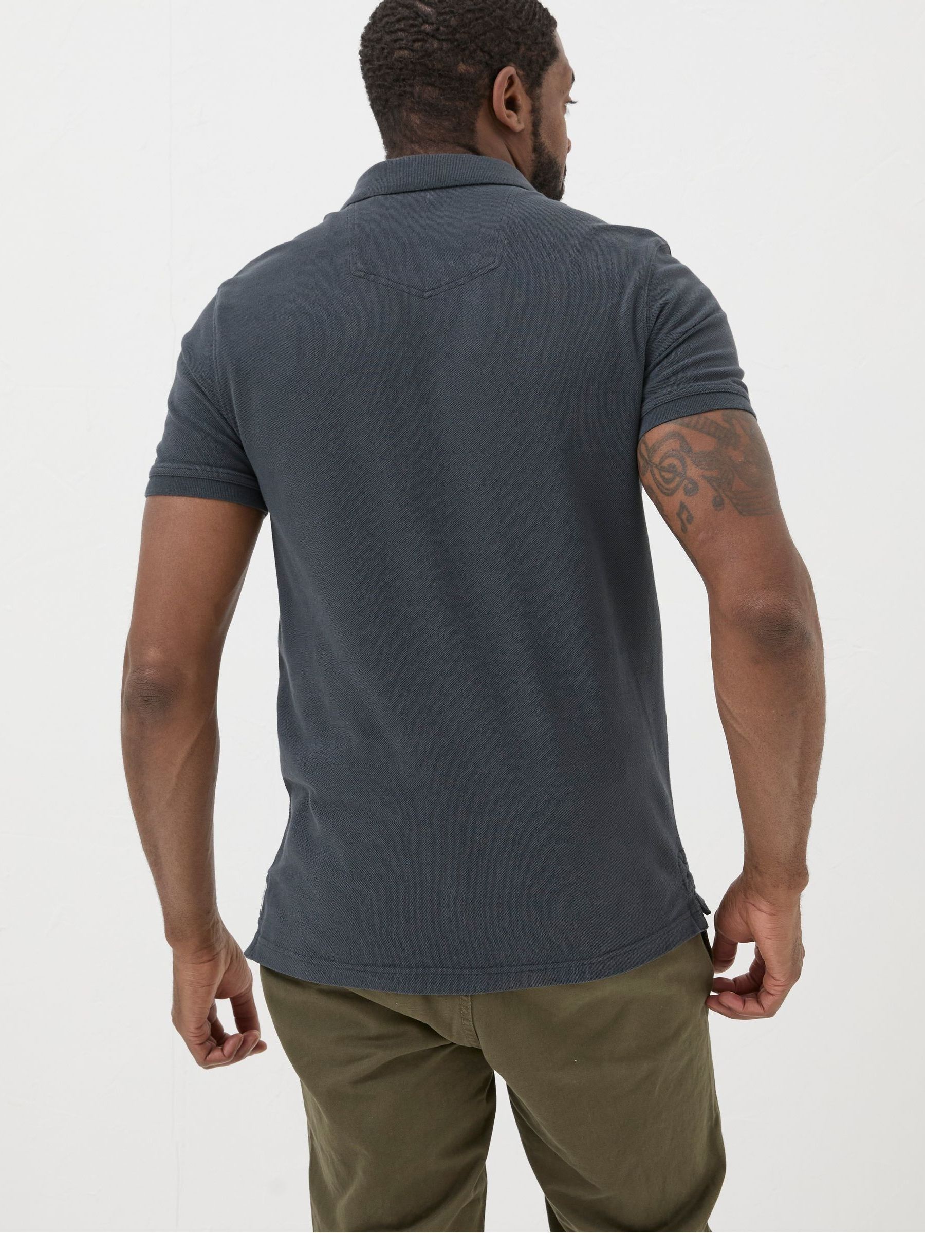 Black 100% Cotton Cotton Pique Polo Shirt - Image 2 of 5