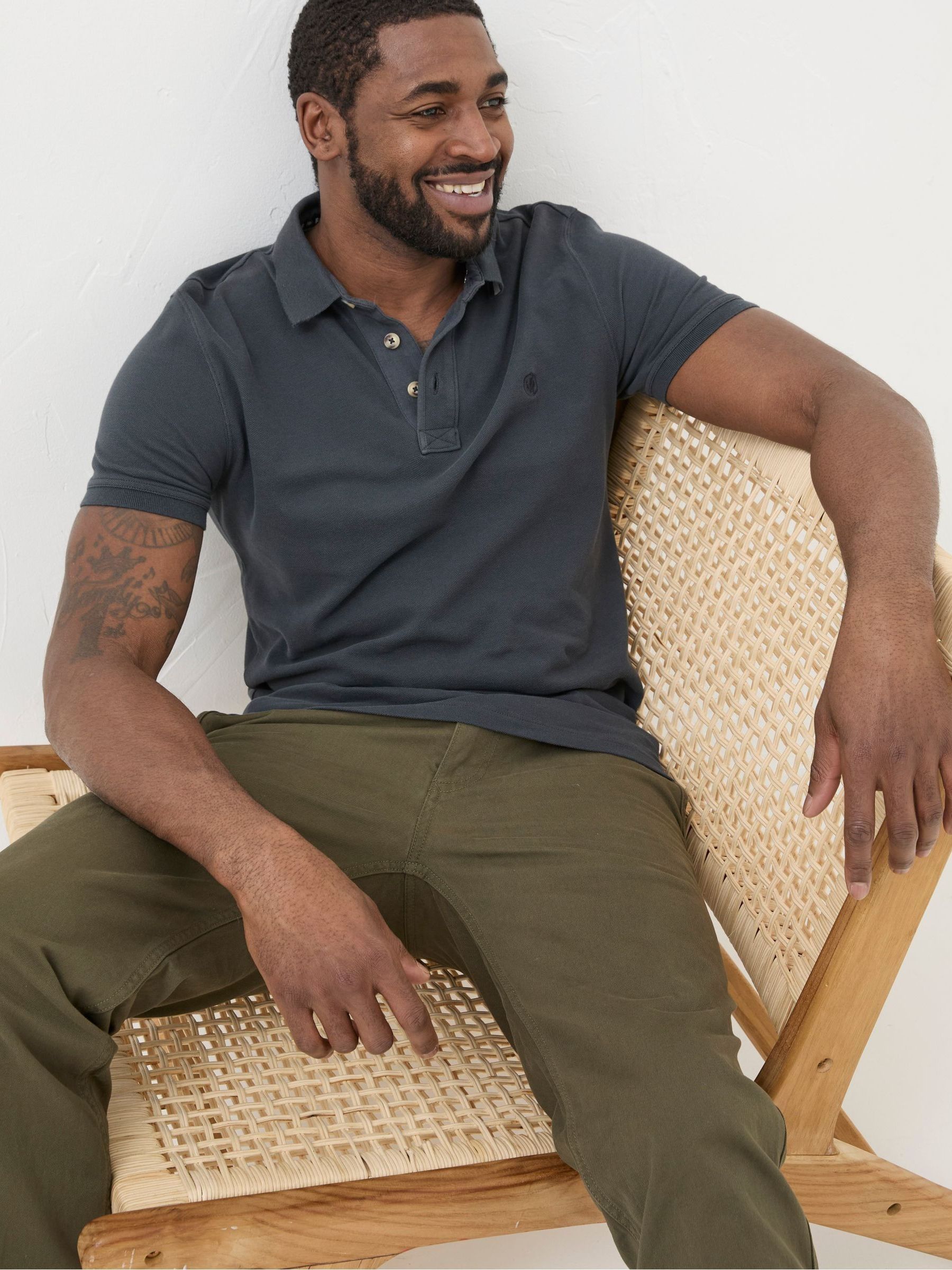 Black 100% Cotton Cotton Pique Polo Shirt - Image 3 of 5