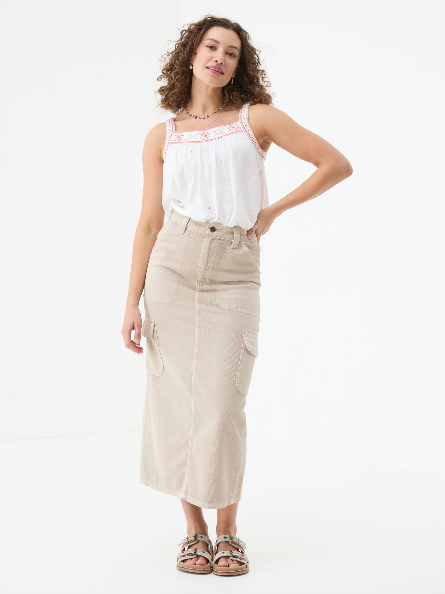 Maeve Cream Embroidered Cami - Image 3 of 5