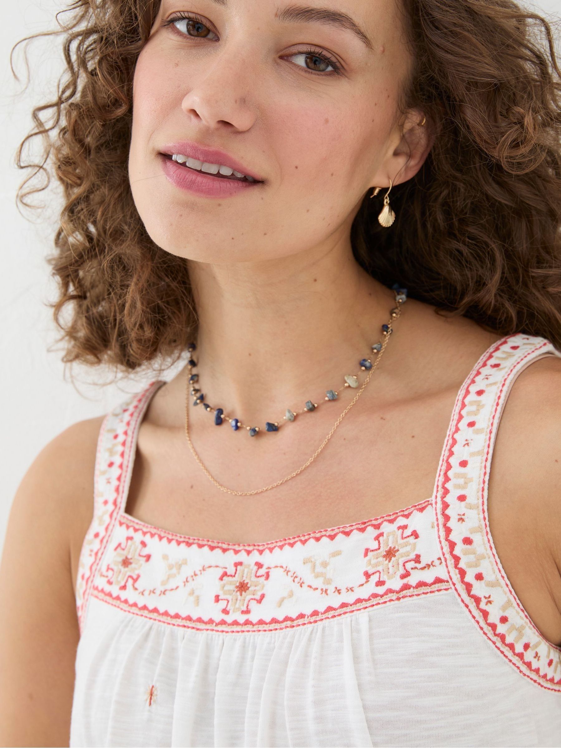 Maeve Cream Embroidered Cami - Image 4 of 5