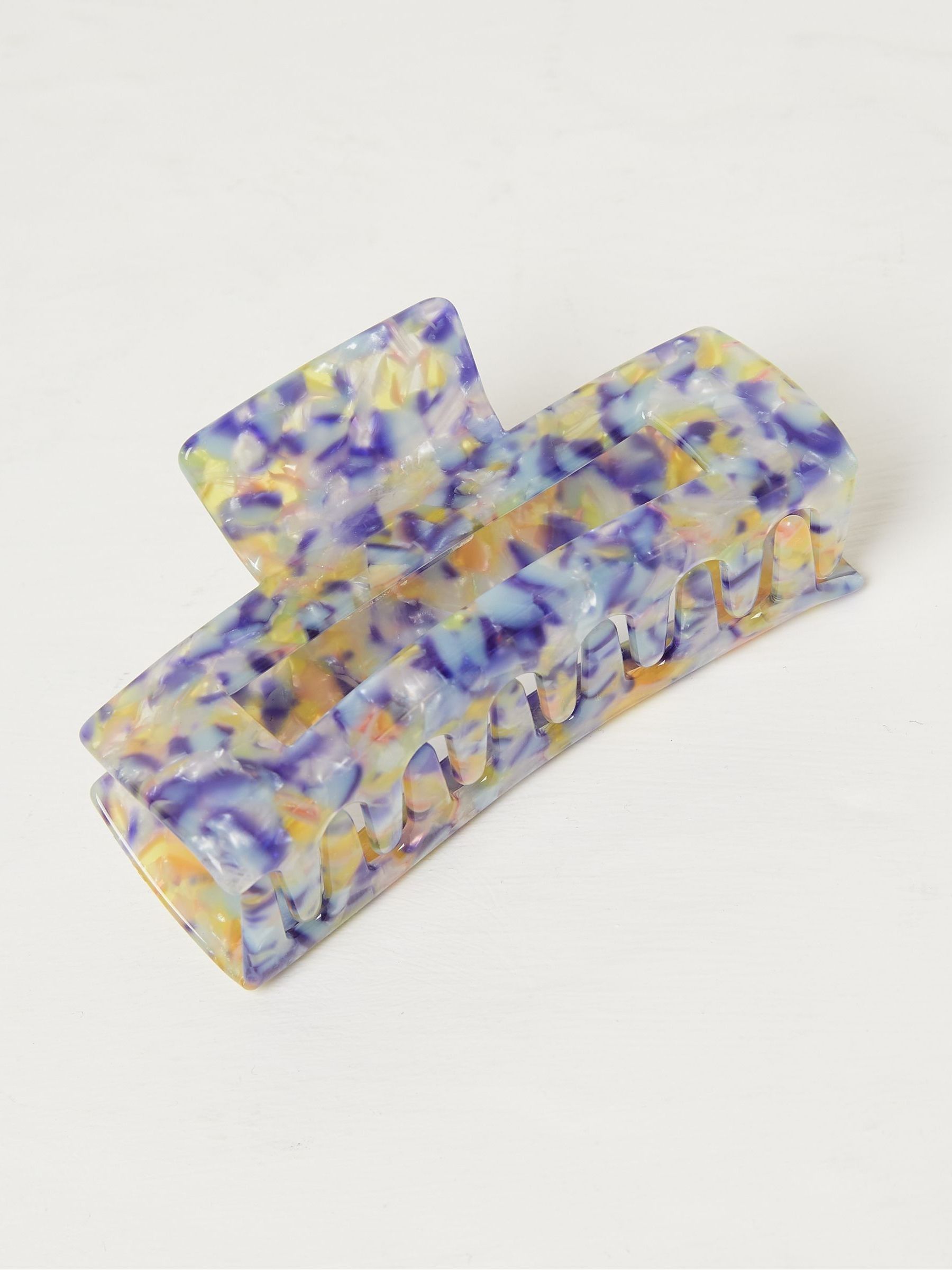 Blue Large Square Claw Clip - Image 1 of 1 Blue Large Square Claw Clip - Image 1 of 1