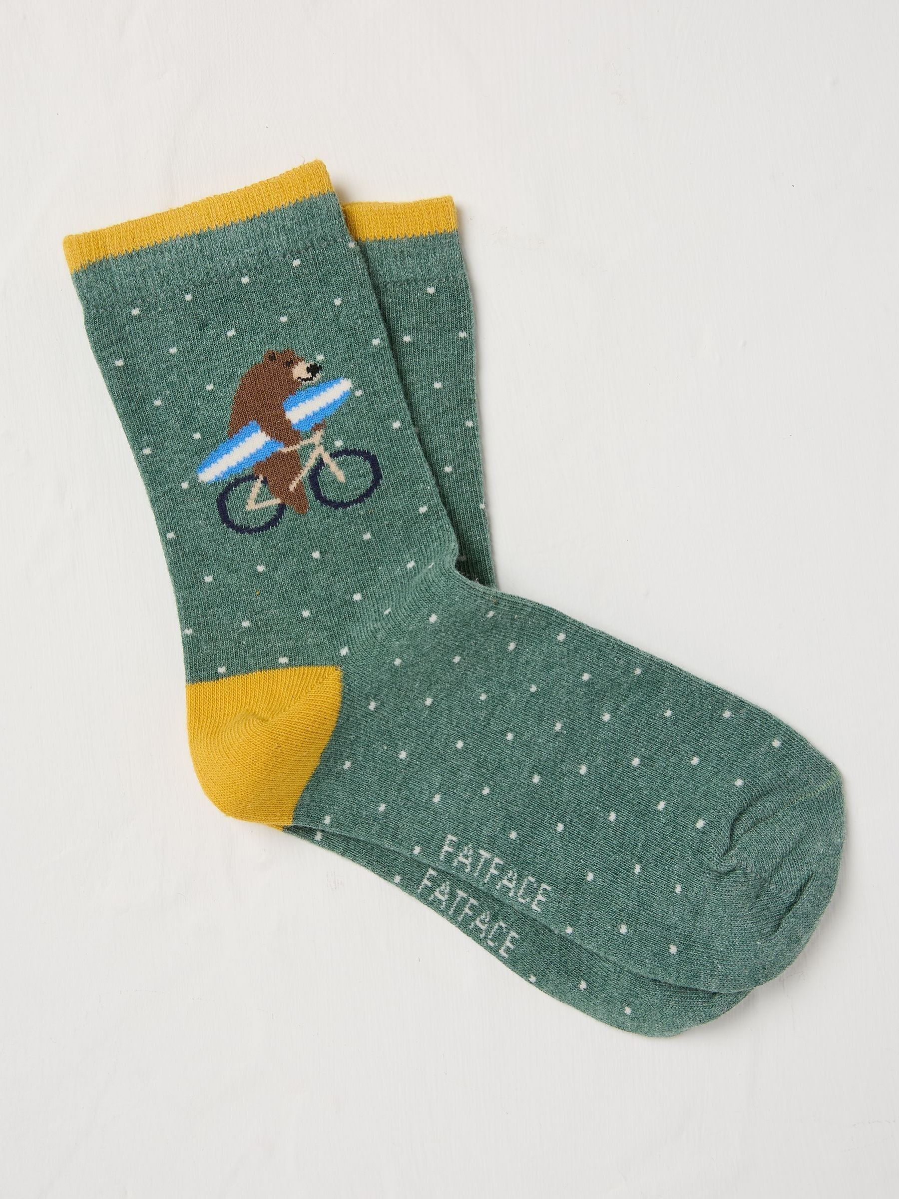 Green Bear Kids' Socks 1 Pack - Image 1 of 1