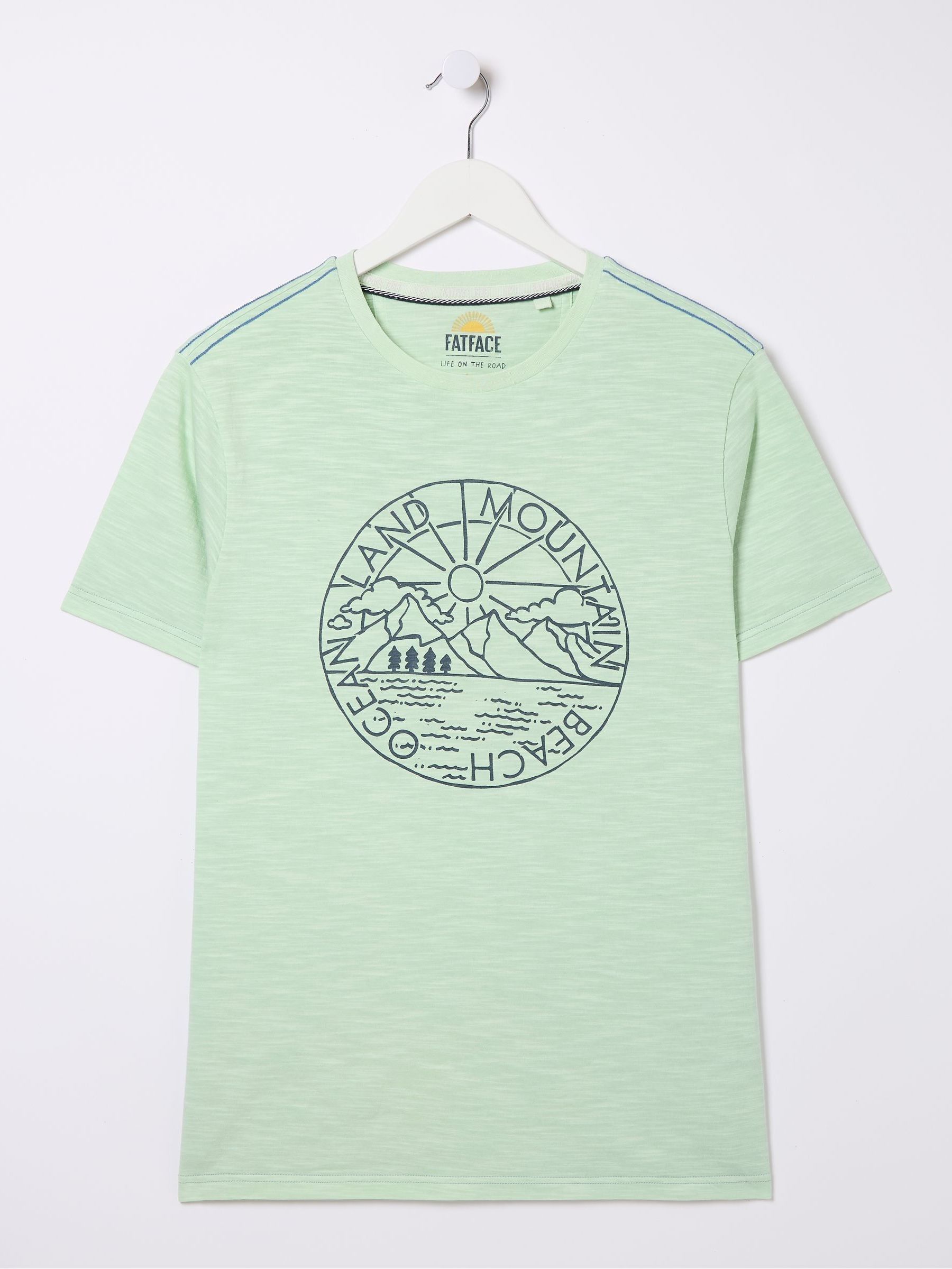 Aloa Light Green Land Circle T-Shirt - Image 4 of 4 Aloa Light Green Land Circle T-Shirt - Image 4 of 4
