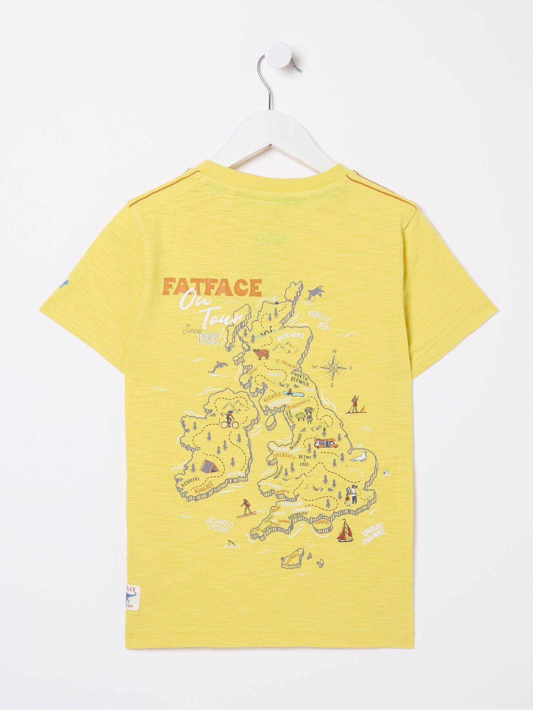 Aloa Yellow Graphic 100% Cotton T-Shirt - Image 2 of 2