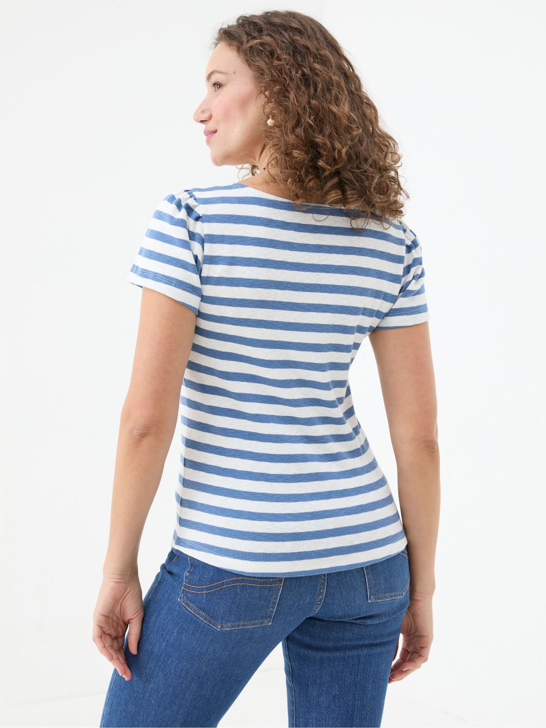 Carly Blue Short Sleeve Top - Image 2 of 5