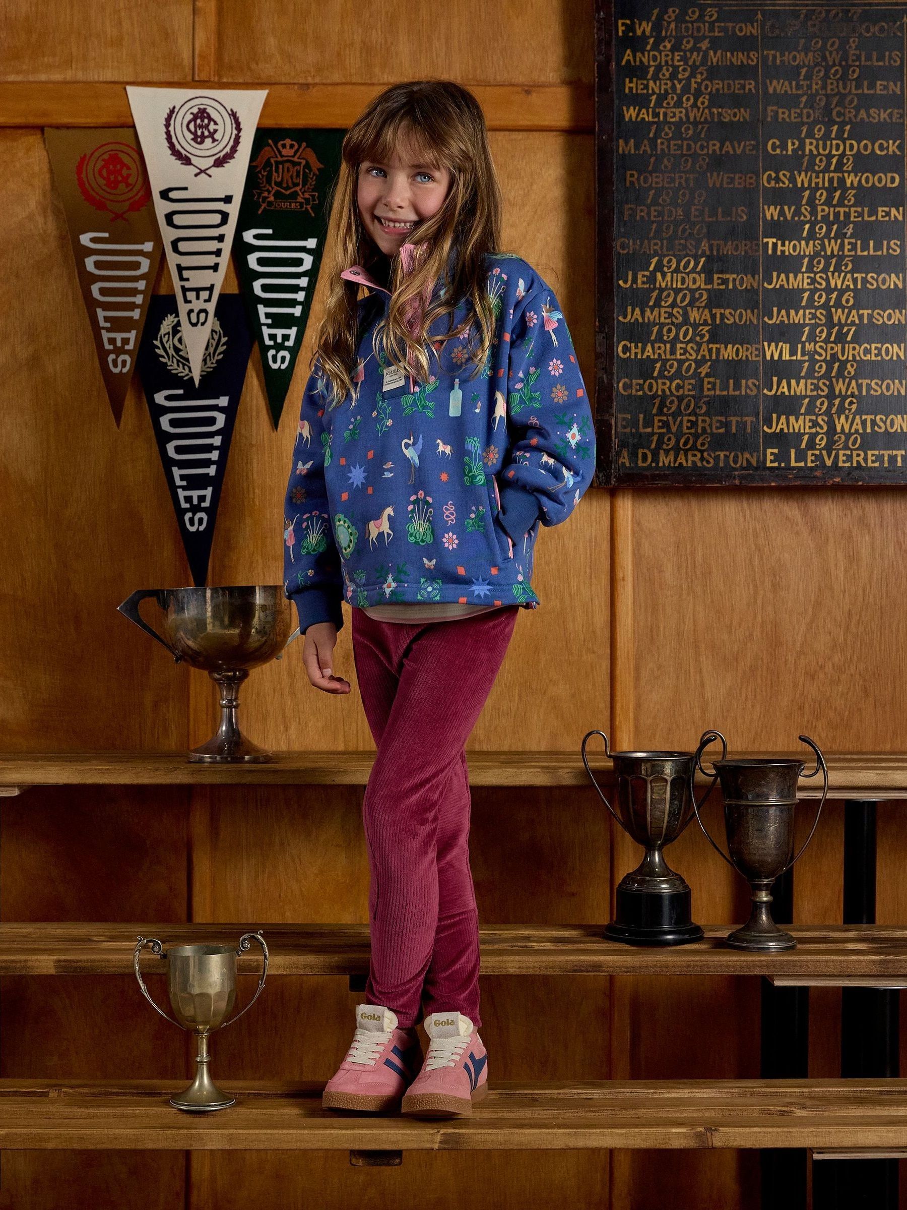 Girls' Burnham Navy Funnel Neck Sweatshirt - Image 2 of 7