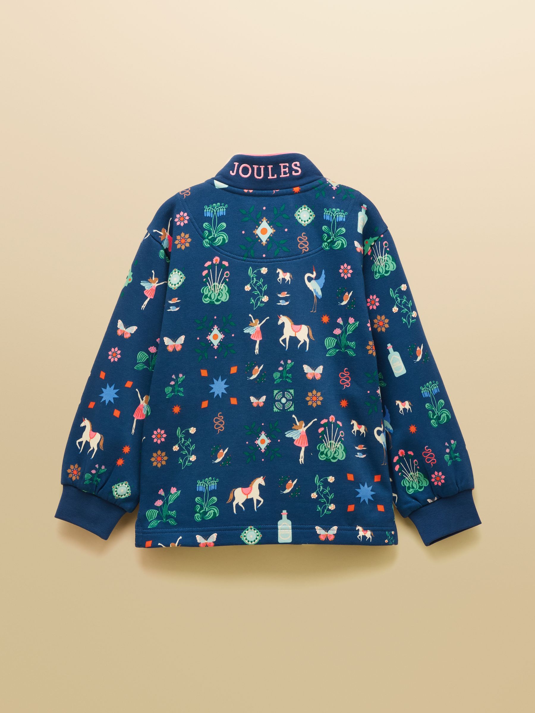 Girls' Burnham Navy Funnel Neck Sweatshirt - Image 5 of 7