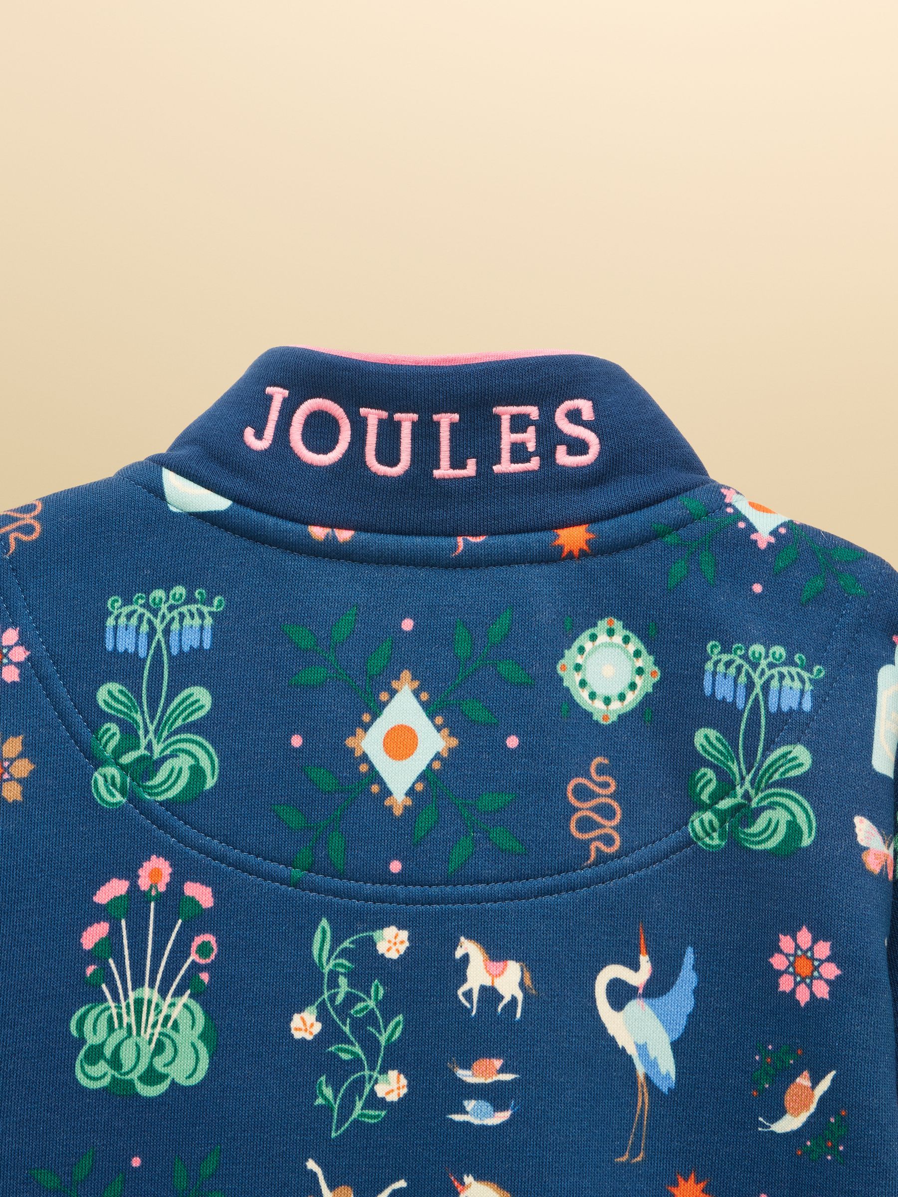 Girls' Burnham Navy Funnel Neck Sweatshirt - Image 7 of 7