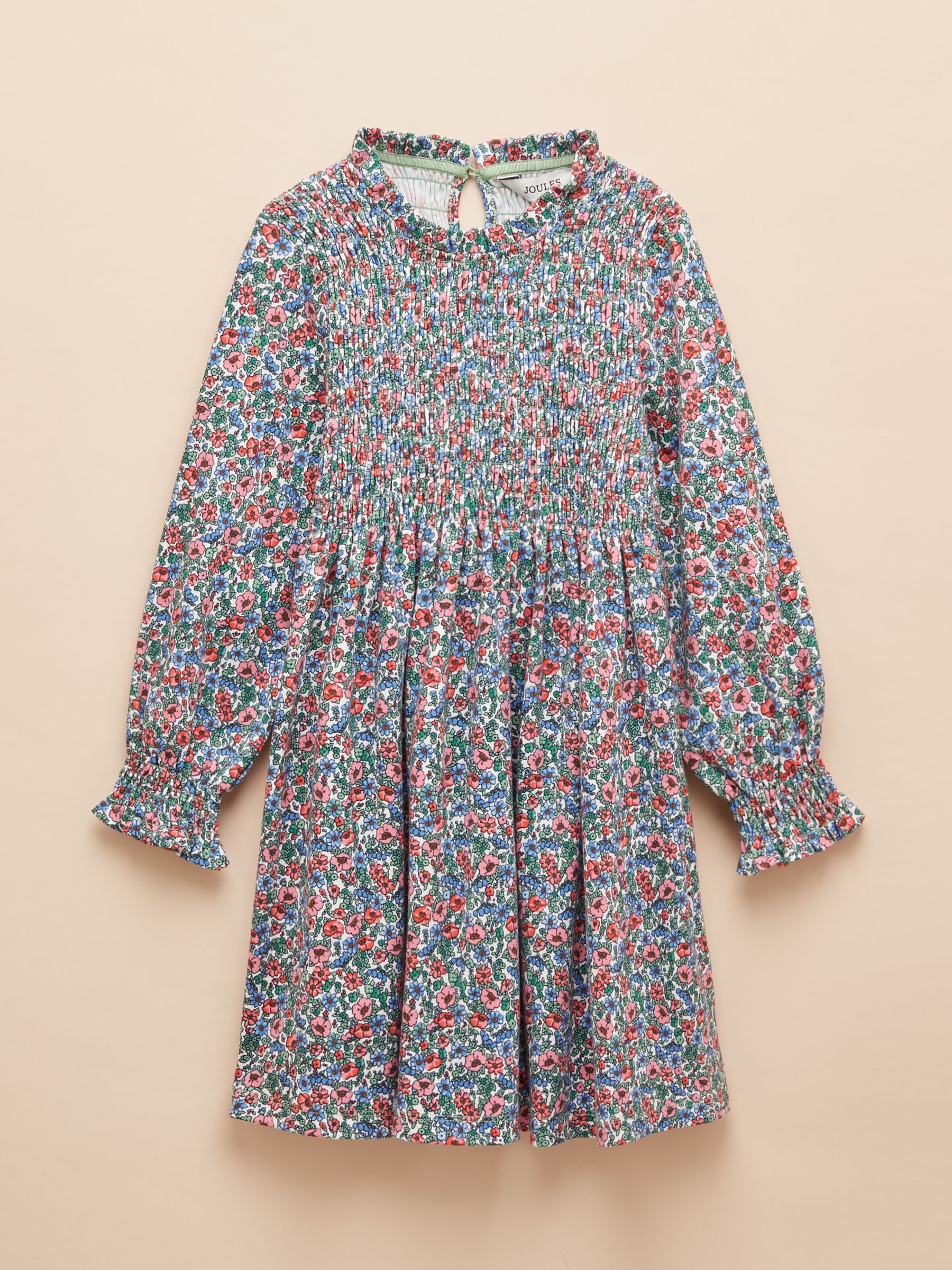 Girls' Gracie Blue Floral Printed Jersey Dress - Image 3 of 6