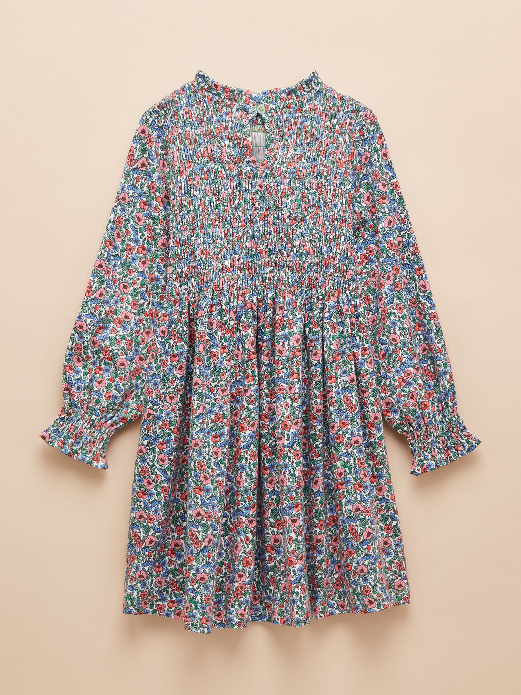 Girls' Gracie Blue Floral Printed Jersey Dress - Image 4 of 6