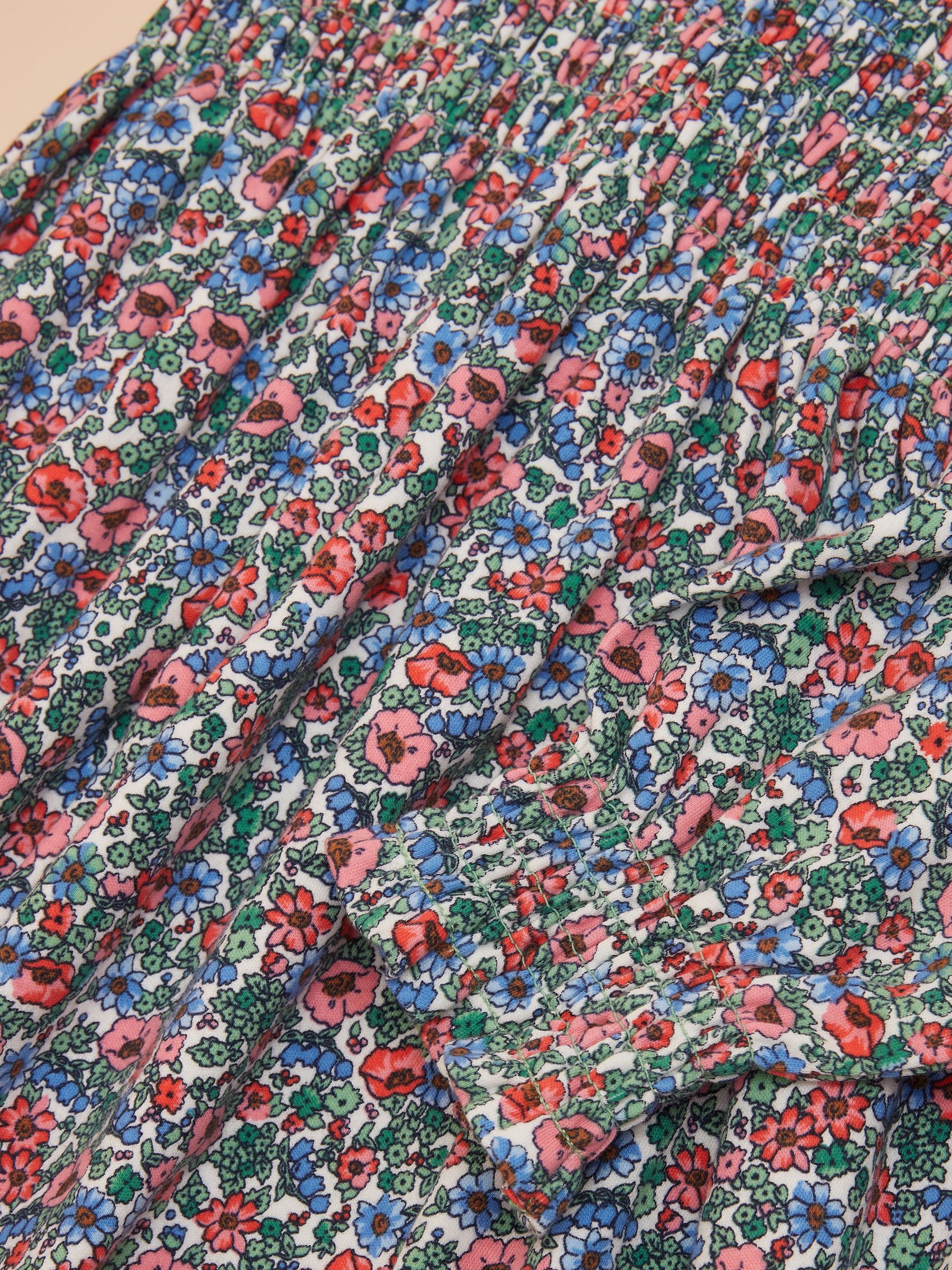 Girls' Gracie Blue Floral Printed Jersey Dress - Image 5 of 6