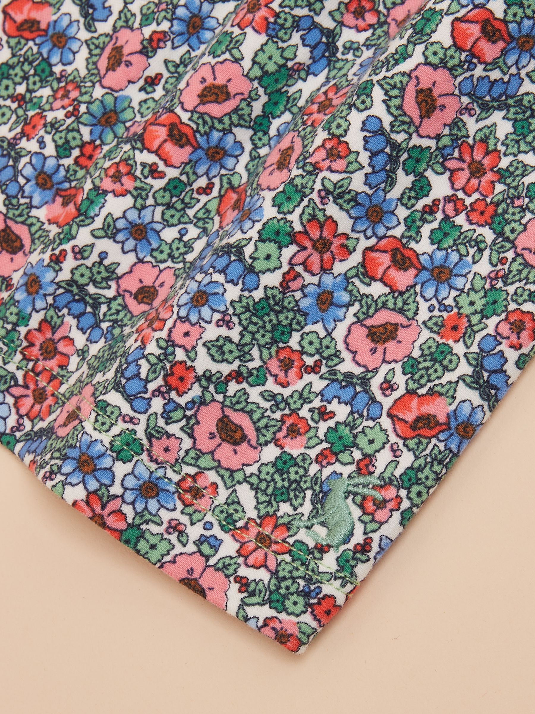 Girls' Gracie Blue Floral Printed Jersey Dress - Image 6 of 6