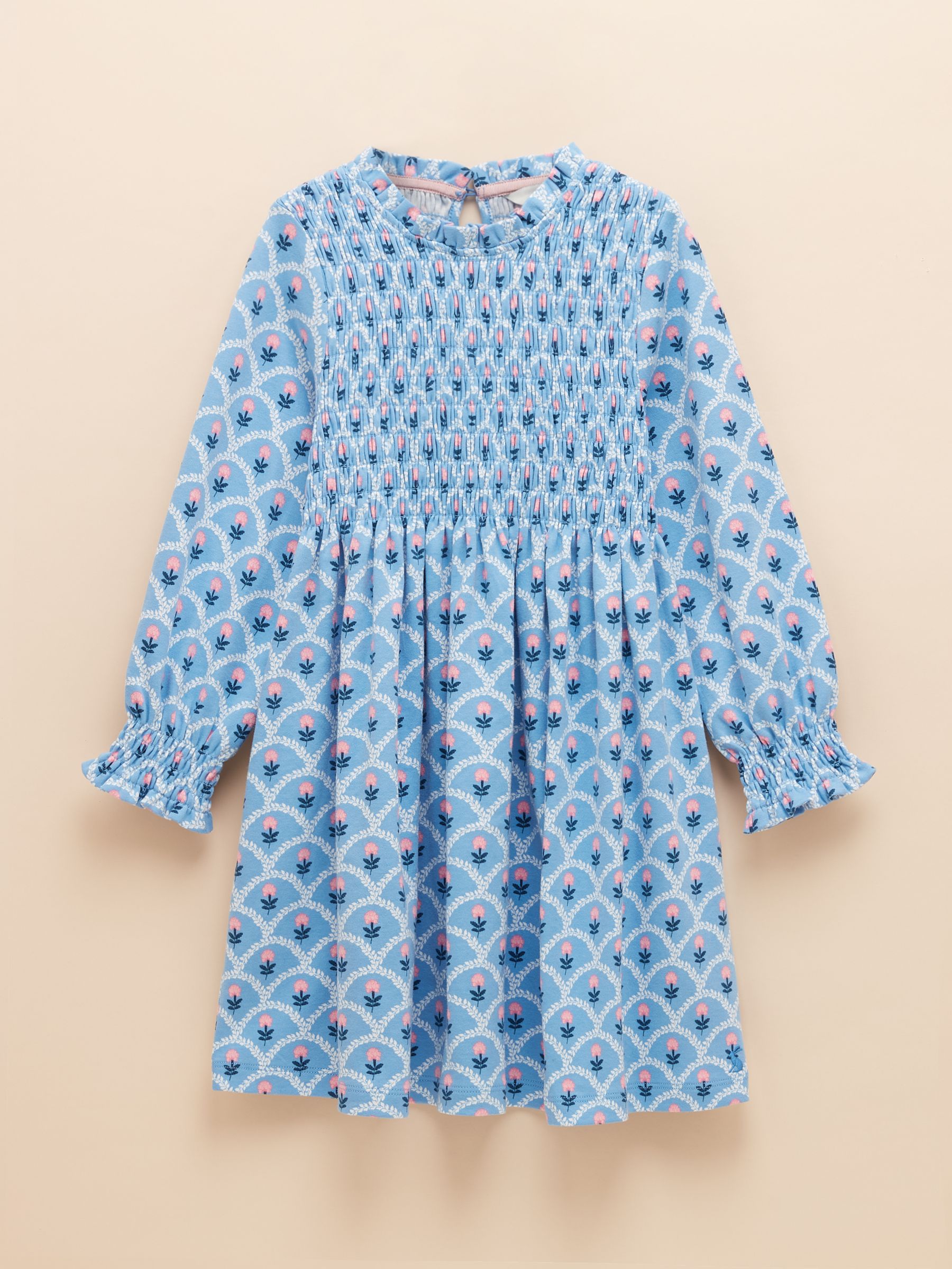 Girls' Gracie Blue Printed Jersey Dress - Image 3 of 6