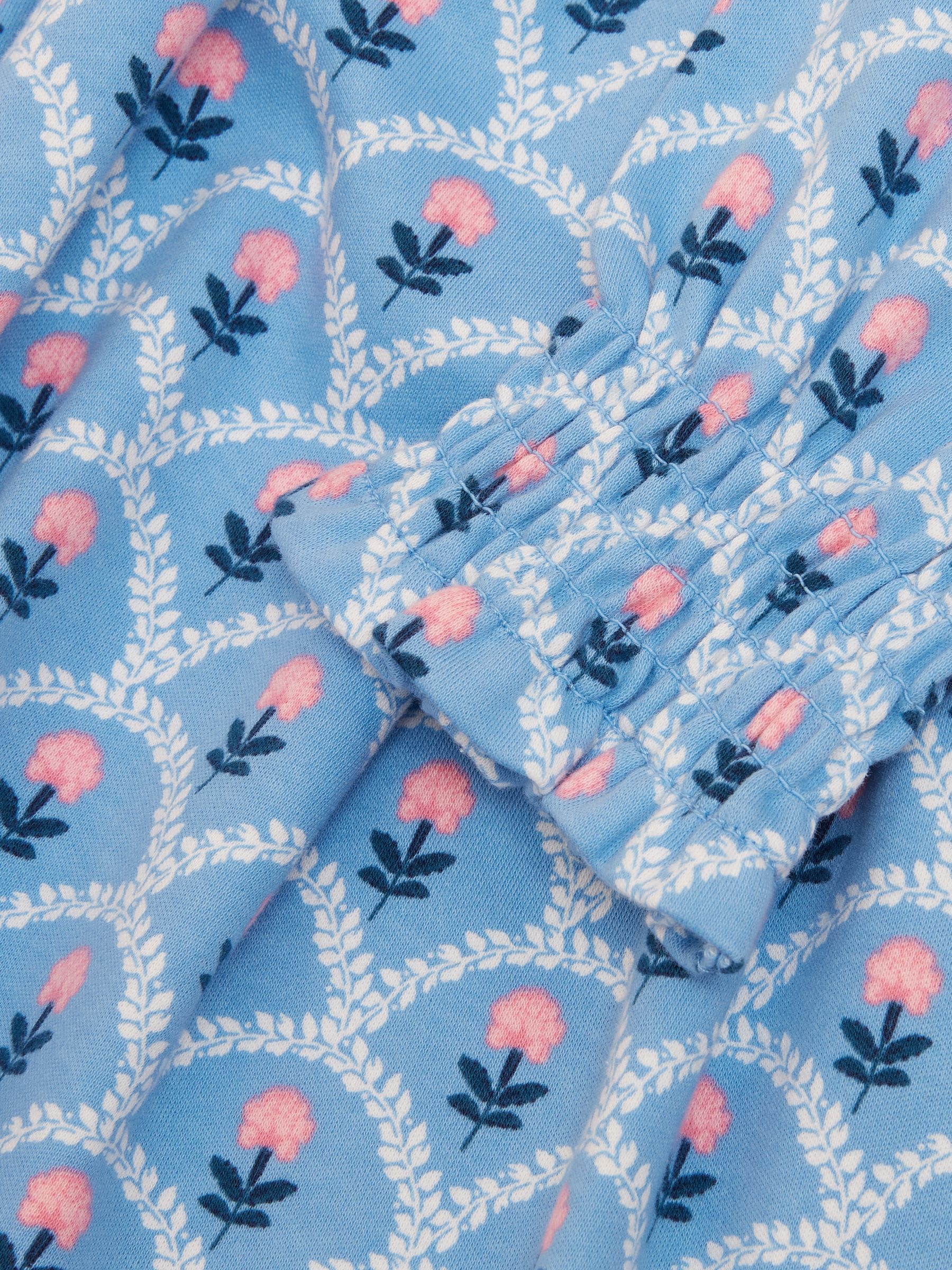 Girls' Gracie Blue Printed Jersey Dress - Image 5 of 6