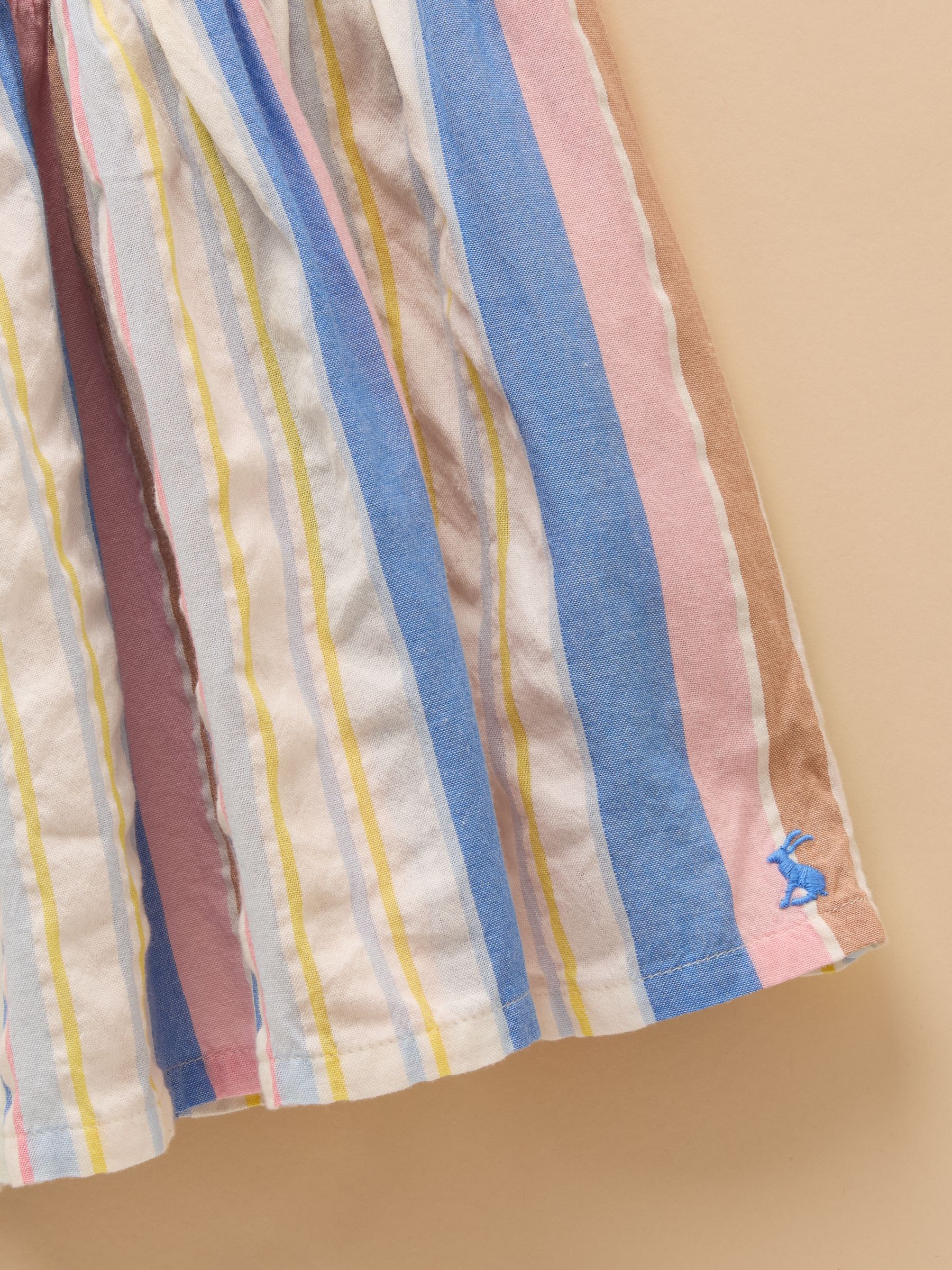 Poppie Blue & Pink Woven Midi Dress - Image 4 of 4