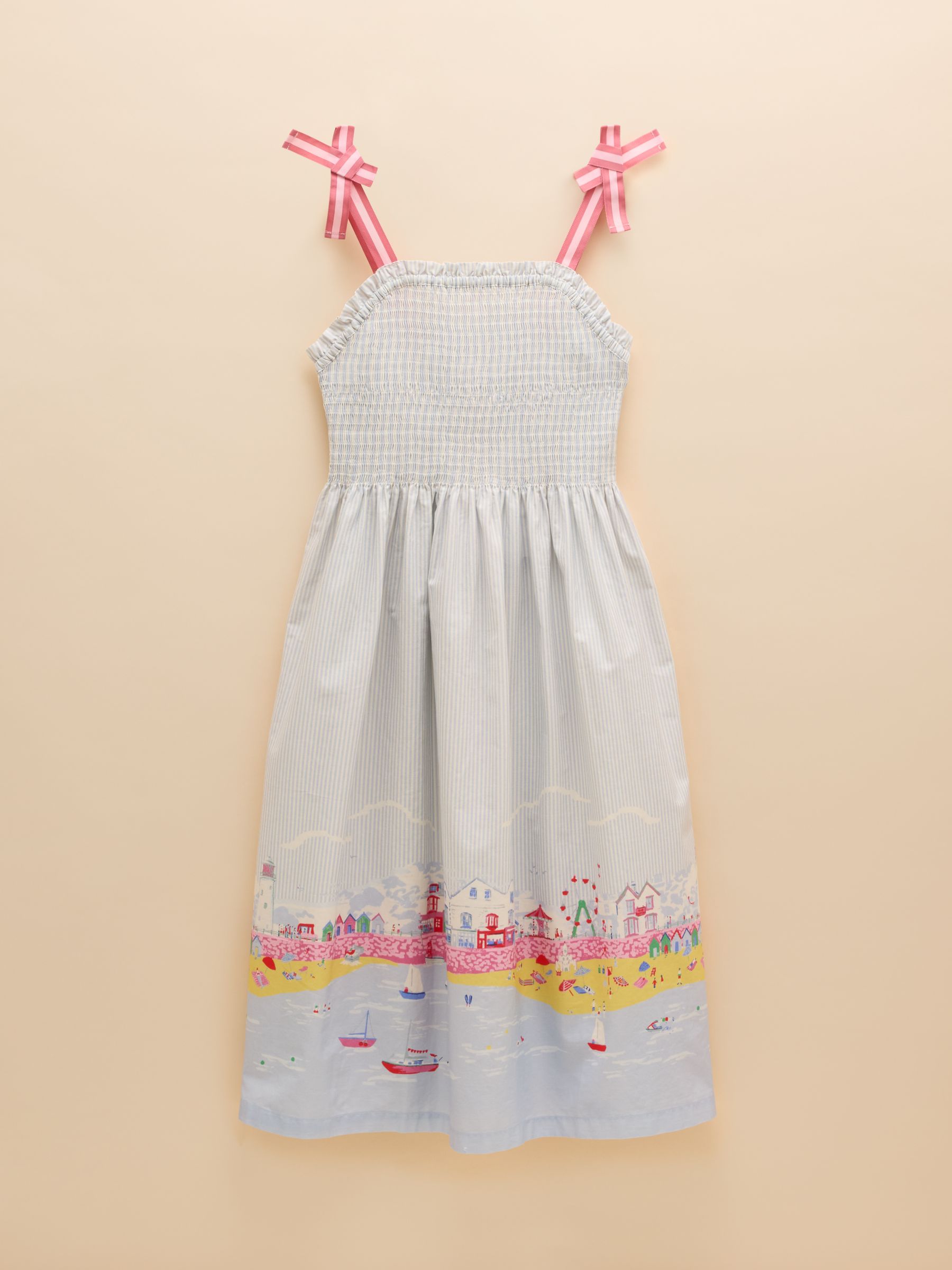 Pretty As A Picture Blue Woven Bow Tie Dress - Image 2 of 5