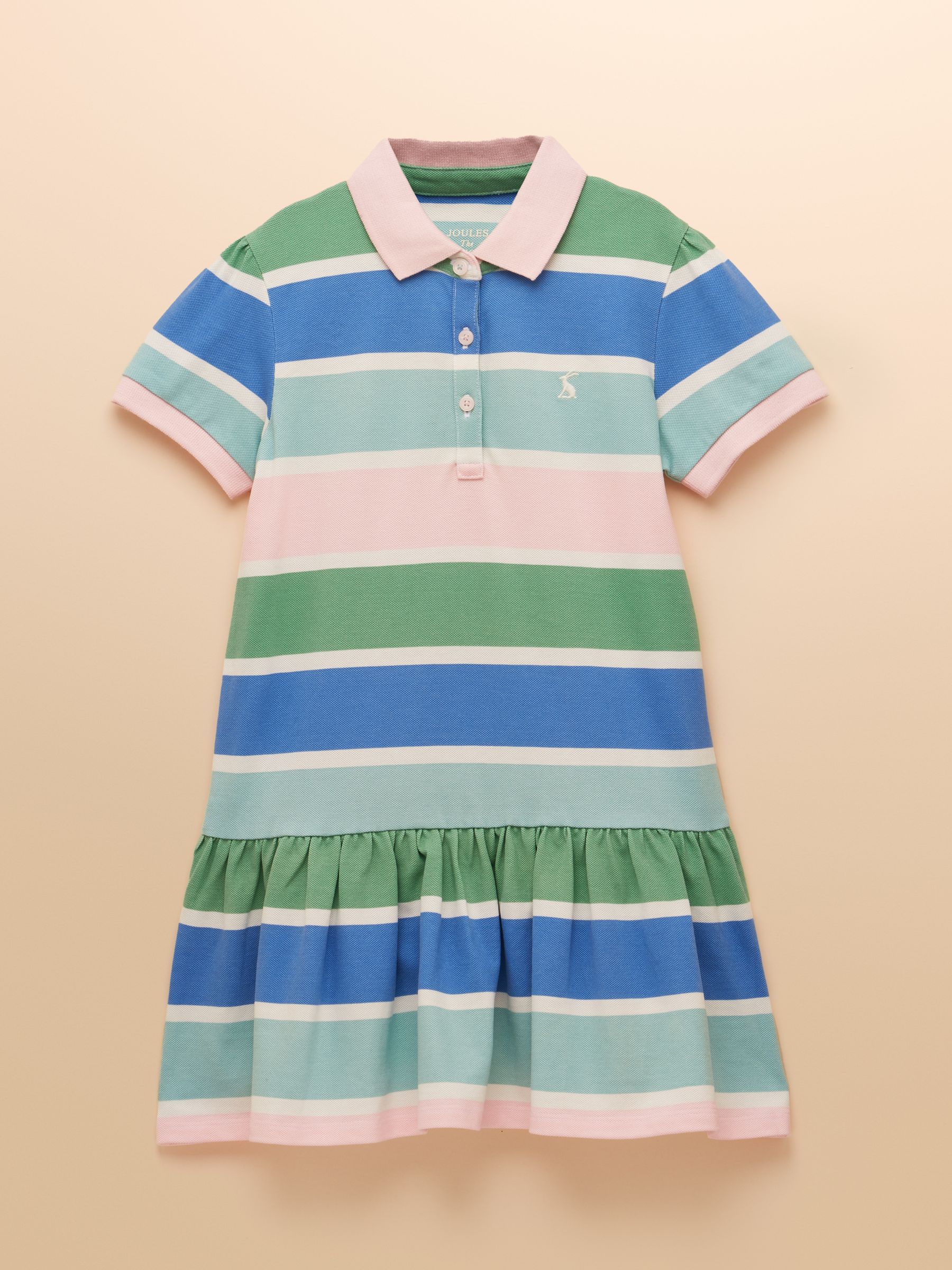 Girls' Orla Multi Short Sleeve Polo Shirt Dress - Image 1 of 5