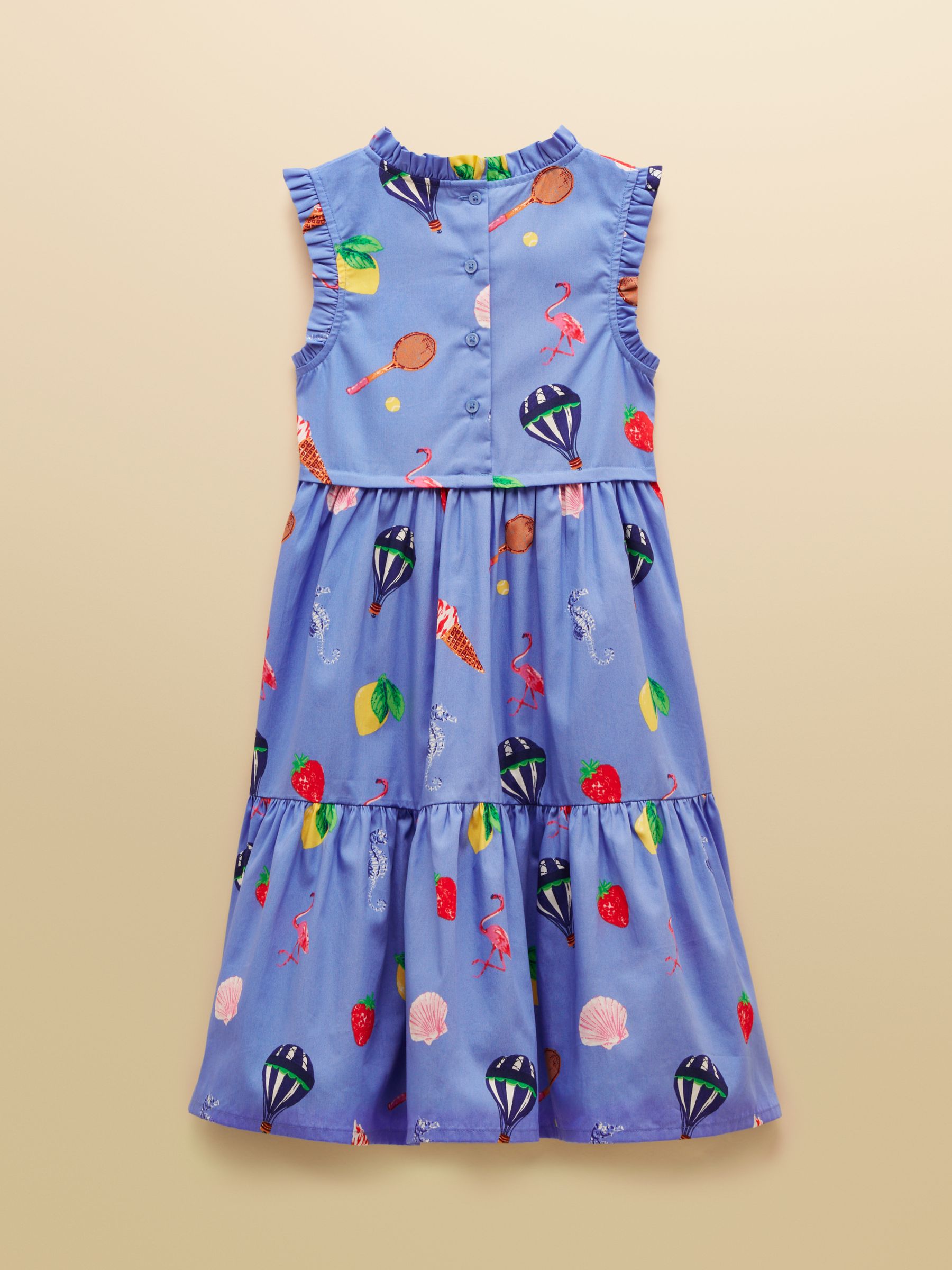 Poppie Blue Woven Midi Dress - Image 1 of 1 Poppie Blue Woven Midi Dress - Image 1 of 1