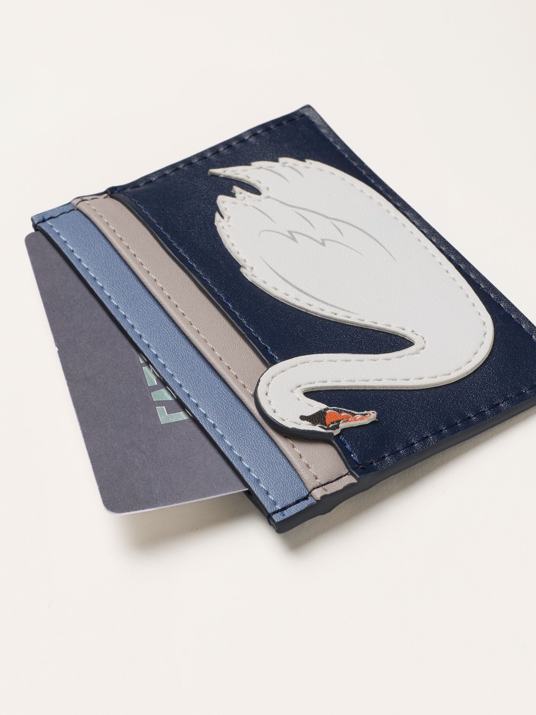 Navy Applique Swan Card Holder - Image 3 of 3