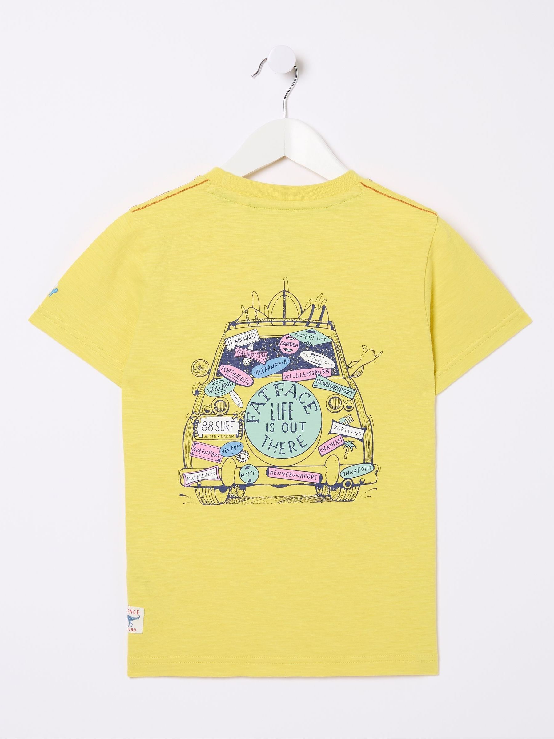 Yellow 100% Cotton Us Aloa Graphic T-Shirt - Image 2 of 2