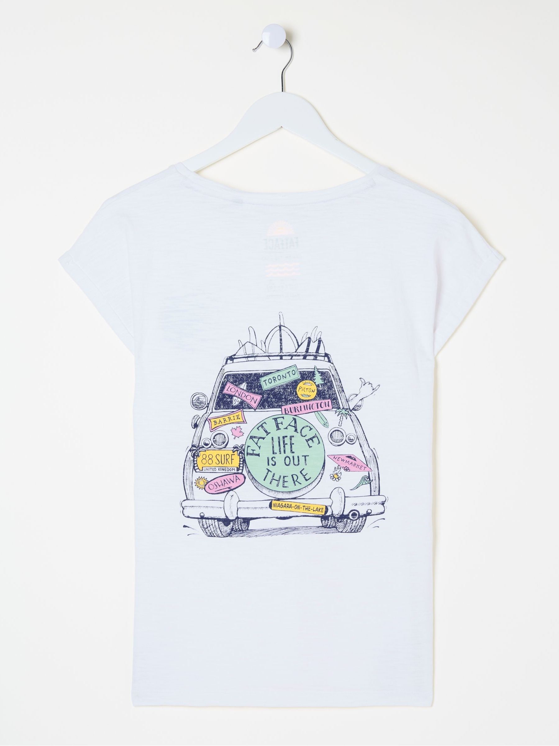 Aloa White Canada Car 100% Cotton T-Shirt - Image 2 of 2