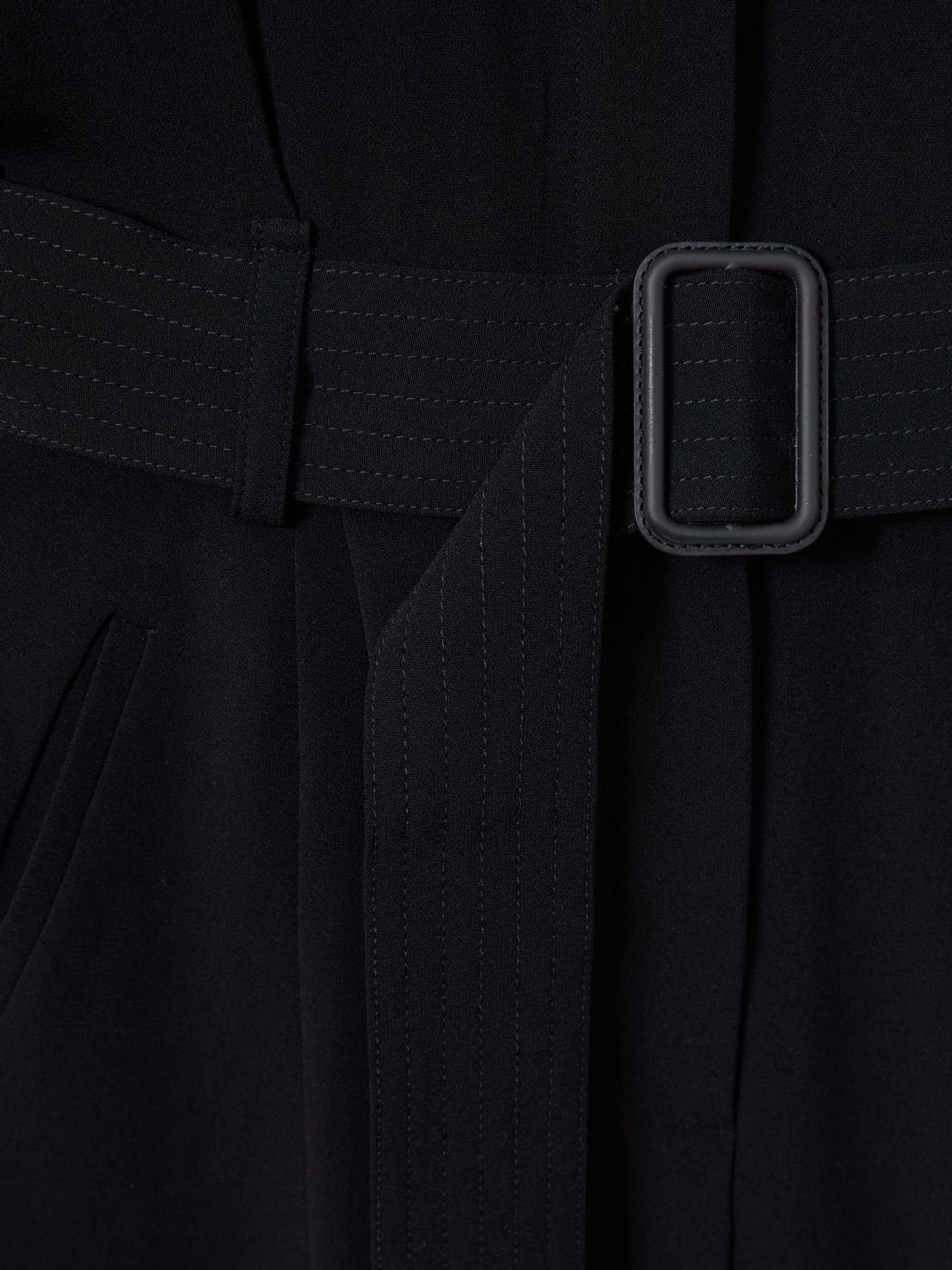 Atelier Belted Crepe Jumpsuit in Black - Image 6 of 6
