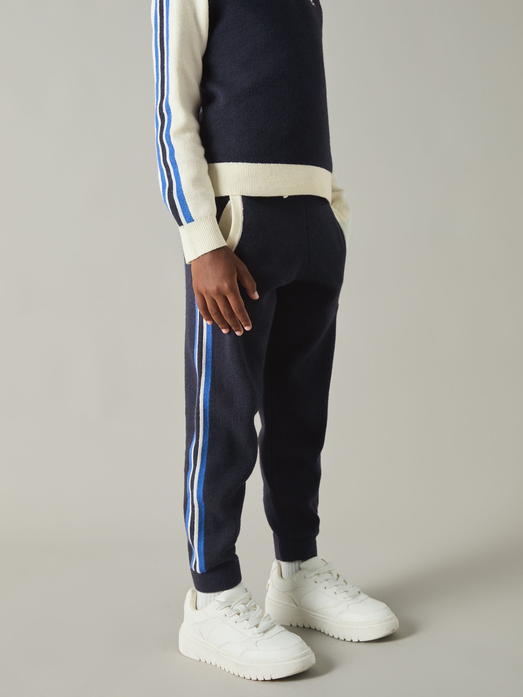 Logo-Jacquard Joggers with Wool in Navy/Blue - Image 1 of 4