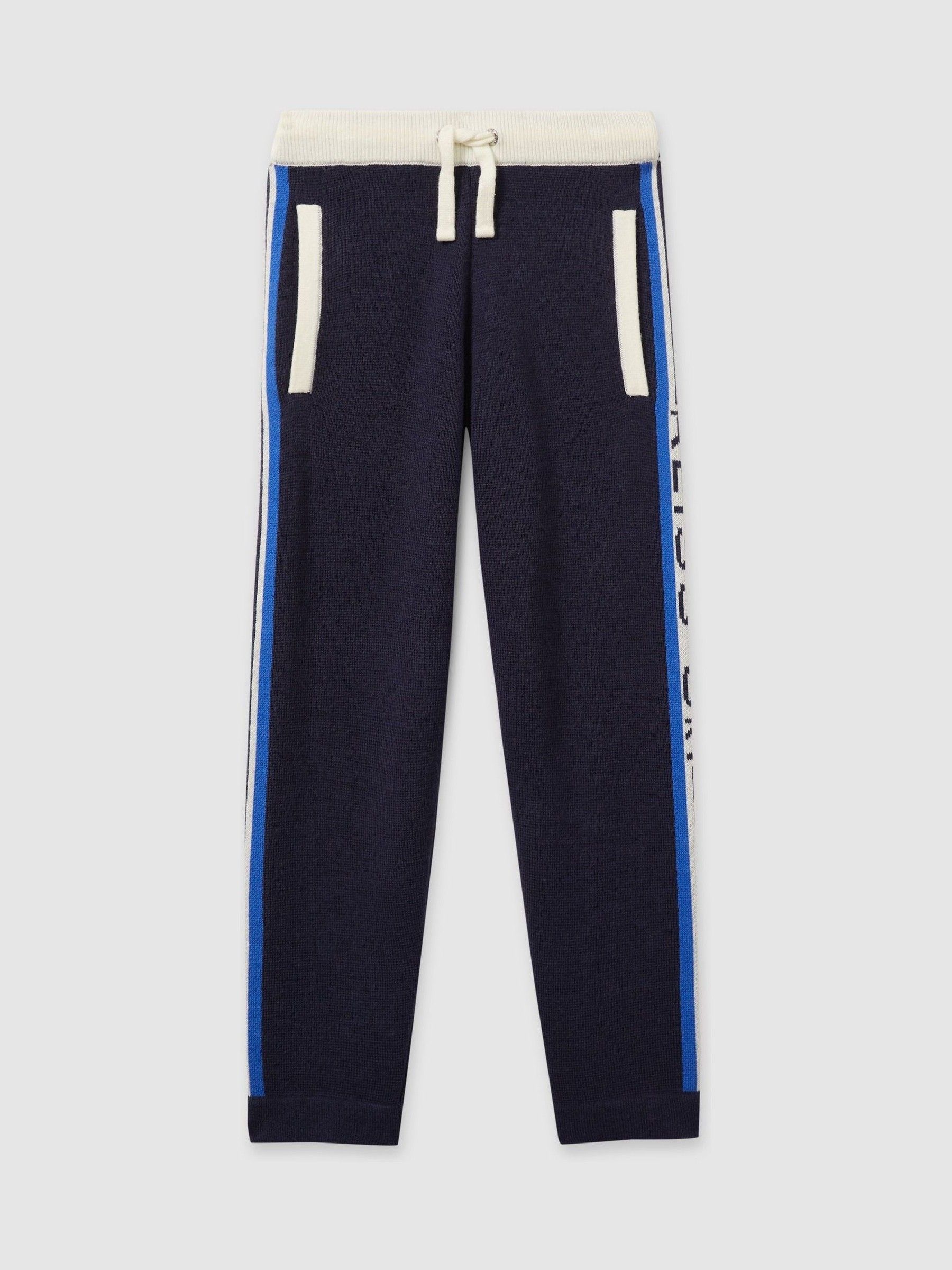 Logo-Jacquard Joggers with Wool in Navy/Blue - Image 2 of 4