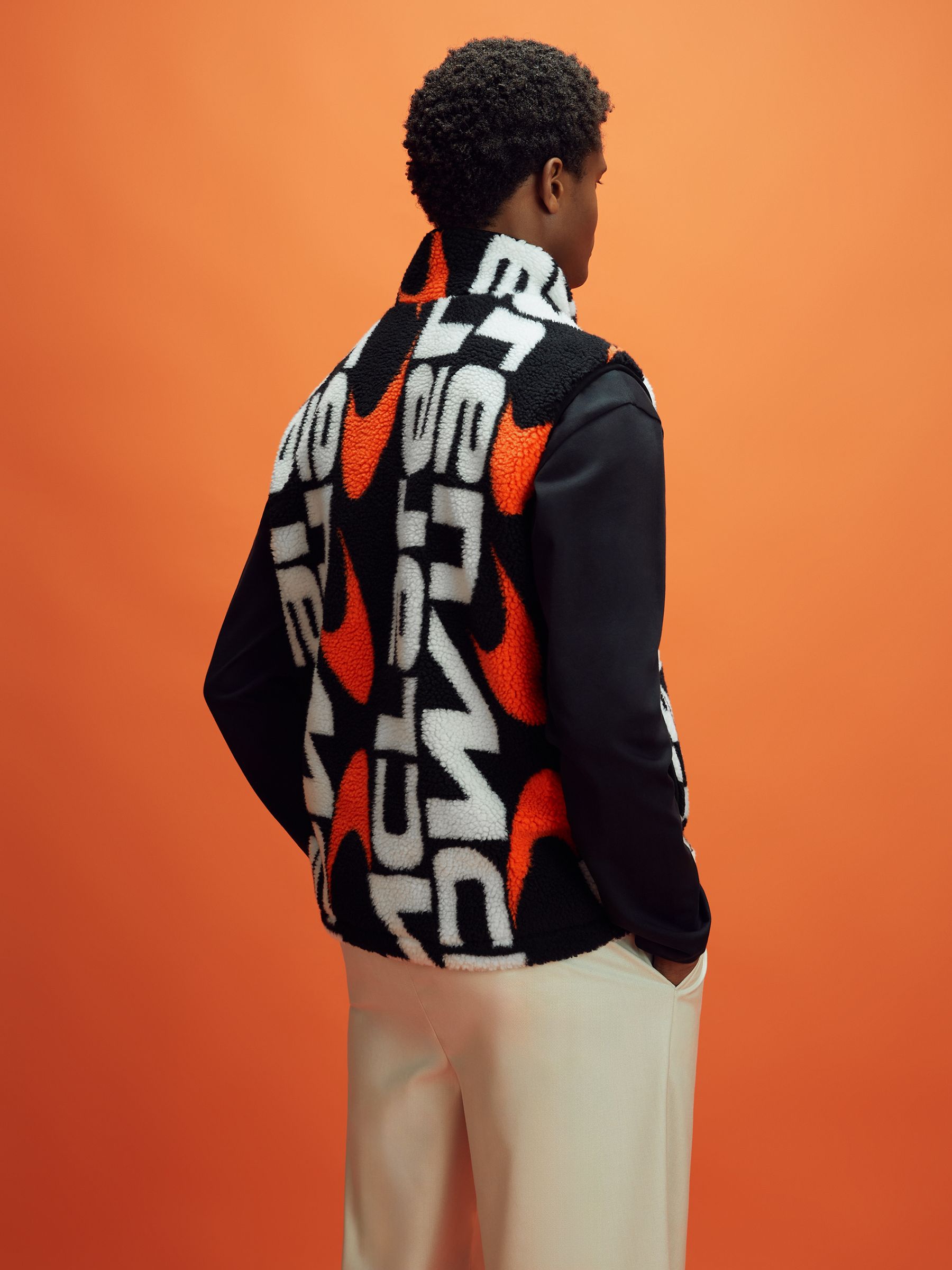 McLaren F1 Zip-Through Fleece Gilet in Black Multi - Image 5 of 7