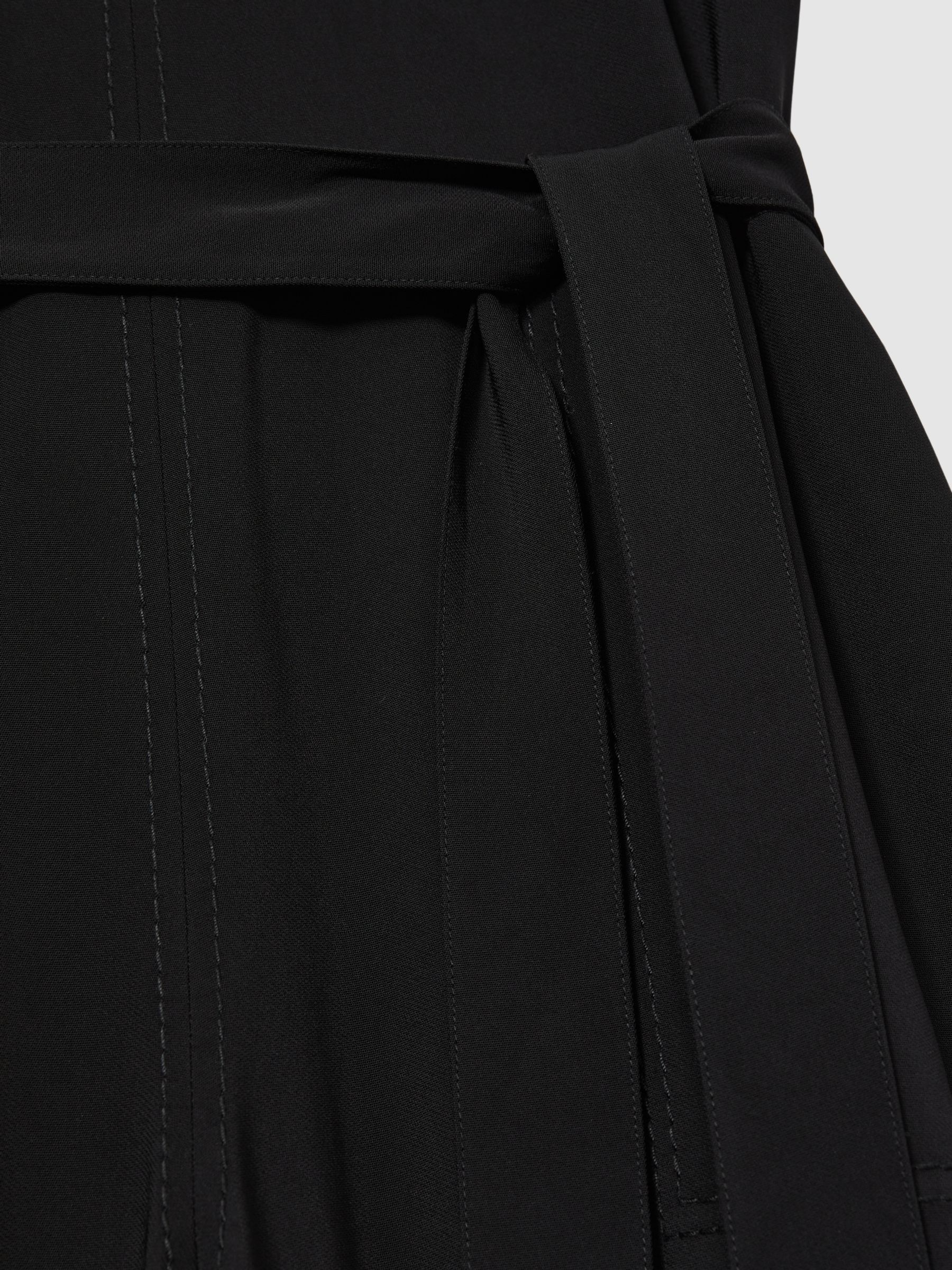 Topstitched-Cady Jumpsuit in Black - Image 7 of 7