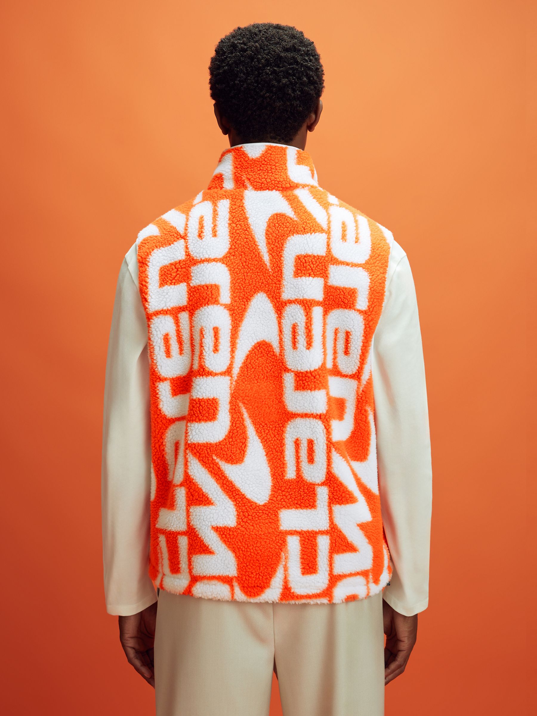 McLaren F1 Zip-Through Fleece Gilet in Papaya/White - Image 5 of 7
