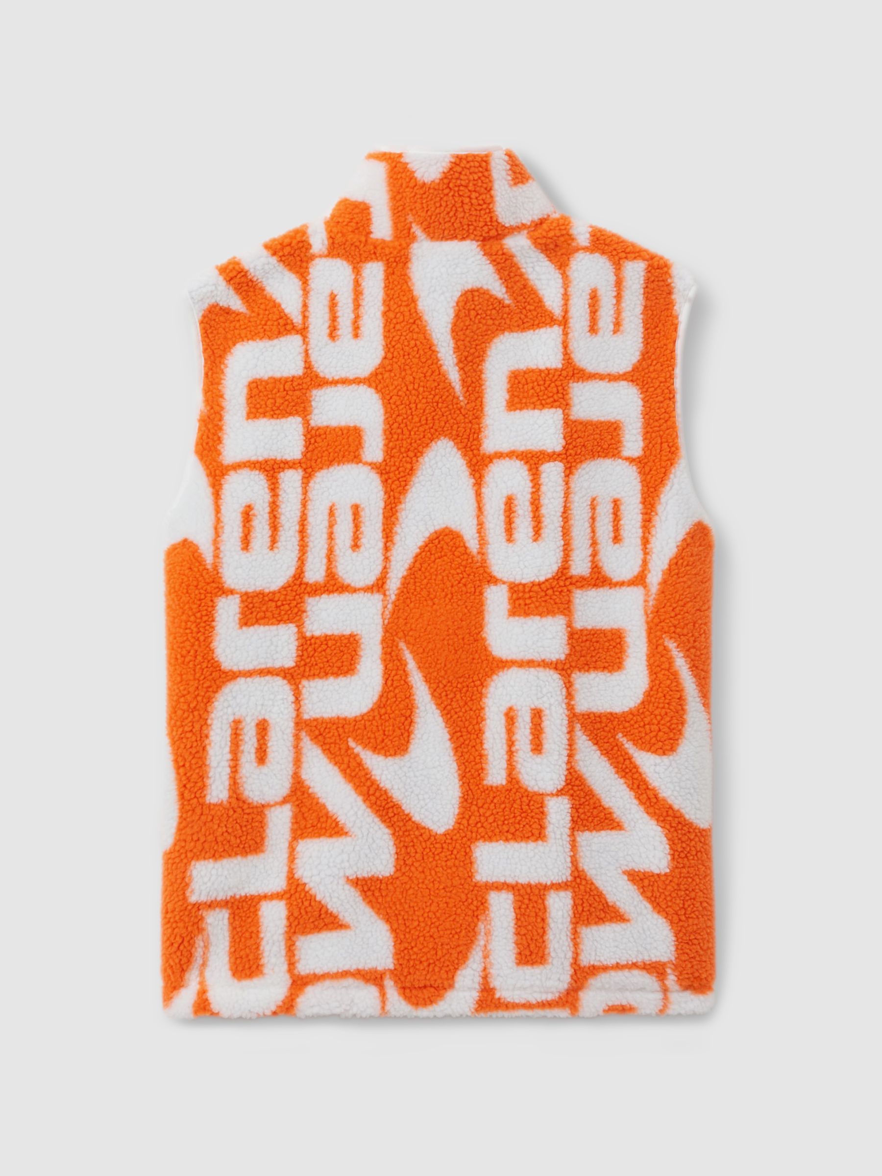 McLaren F1 Zip-Through Fleece Gilet in Papaya/White - Image 6 of 7
