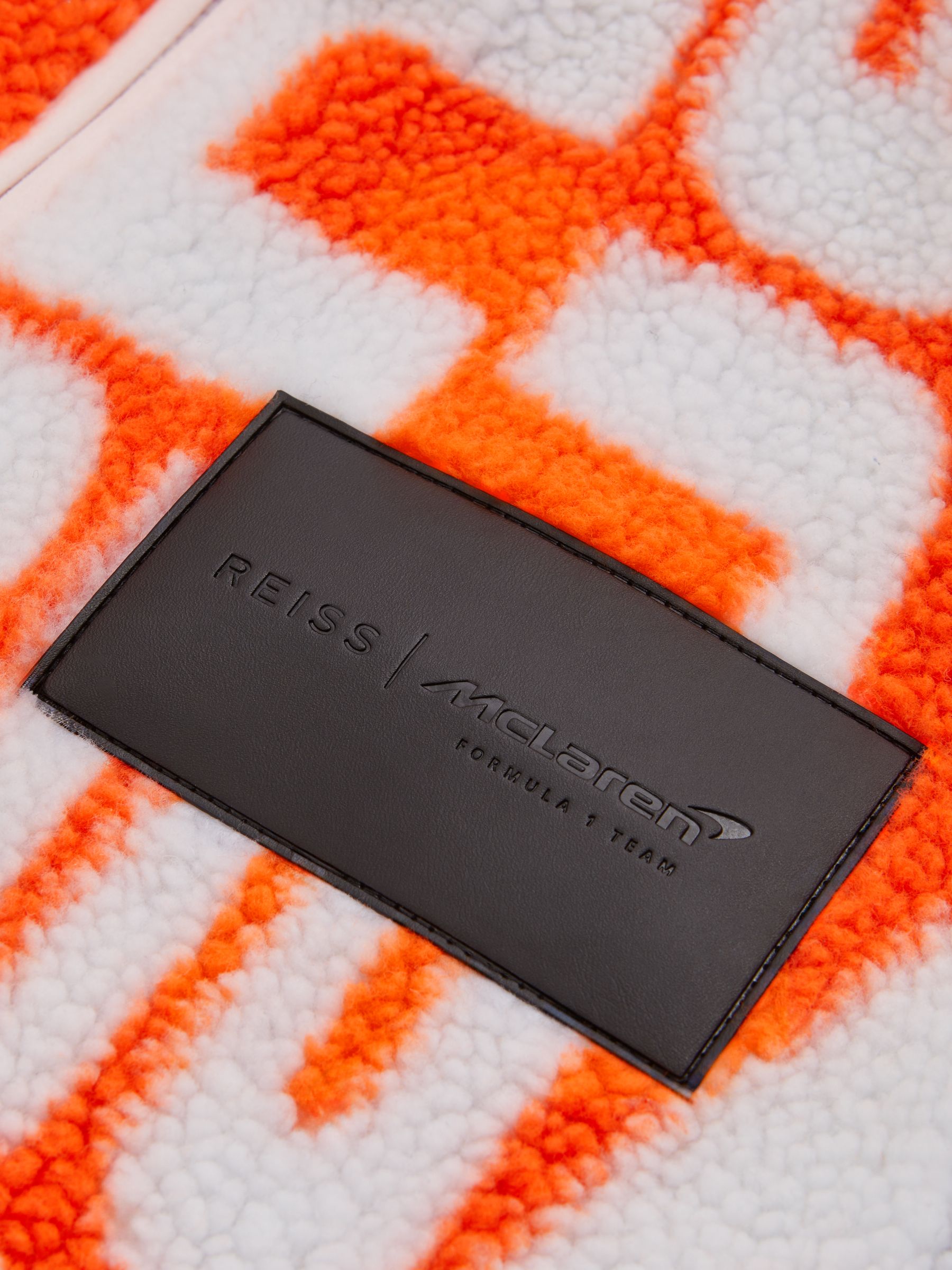 McLaren F1 Zip-Through Fleece Gilet in Papaya/White - Image 7 of 7