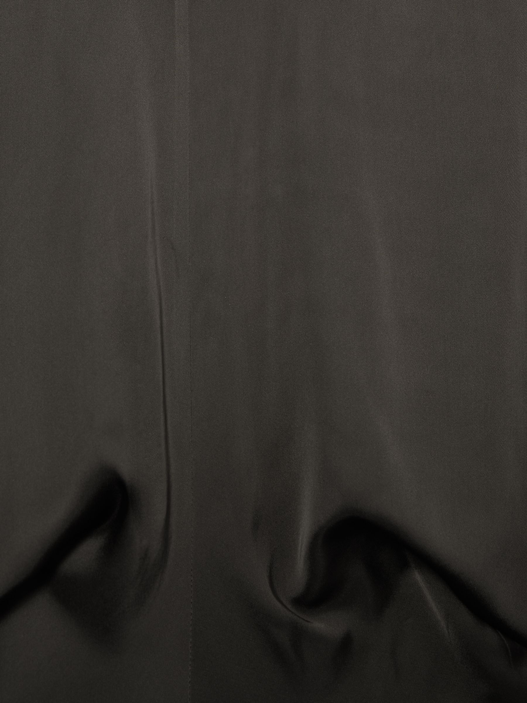 Satin Short-Sleeve Midi Dress in Charcoal - Image 6 of 6