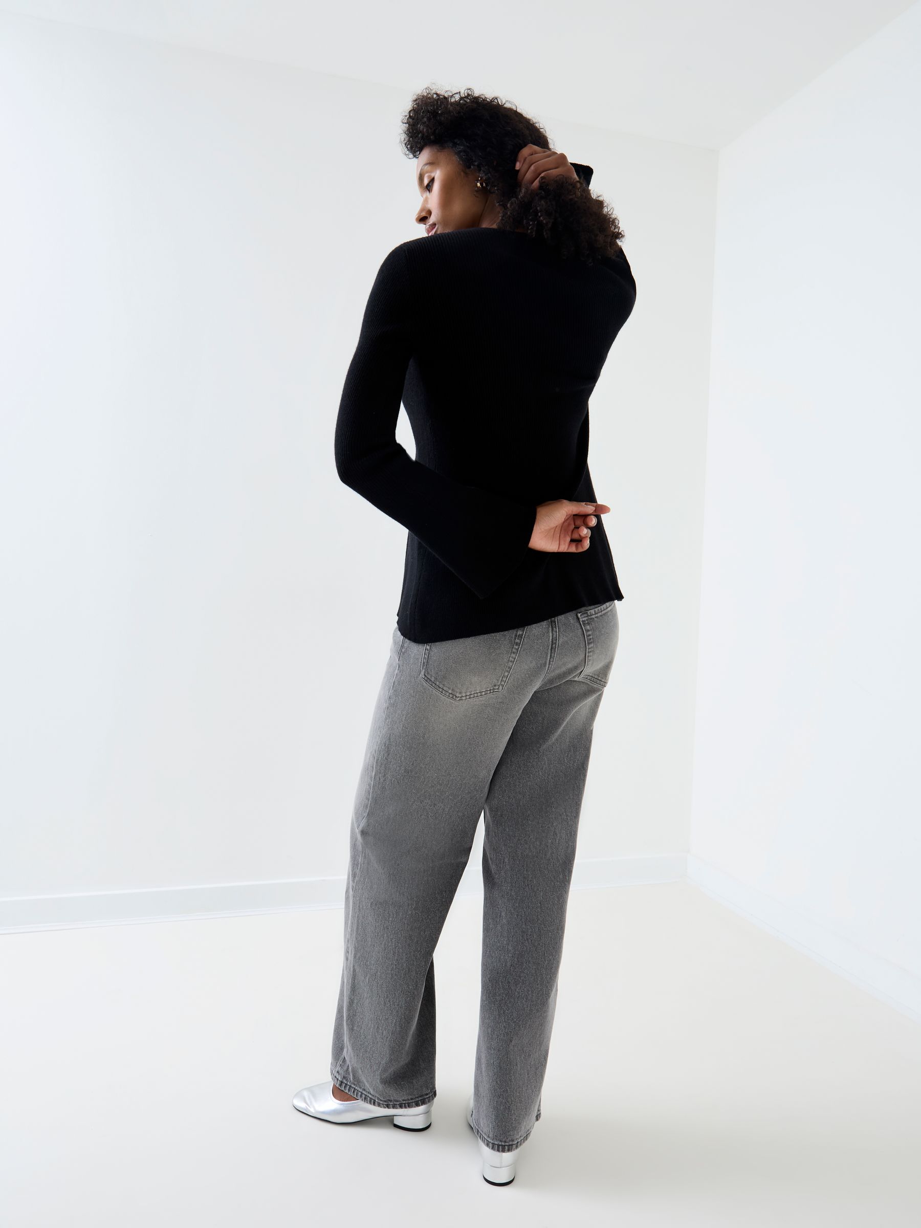 Black Embellished Button Maternity Cardigan - Image 5 of 6