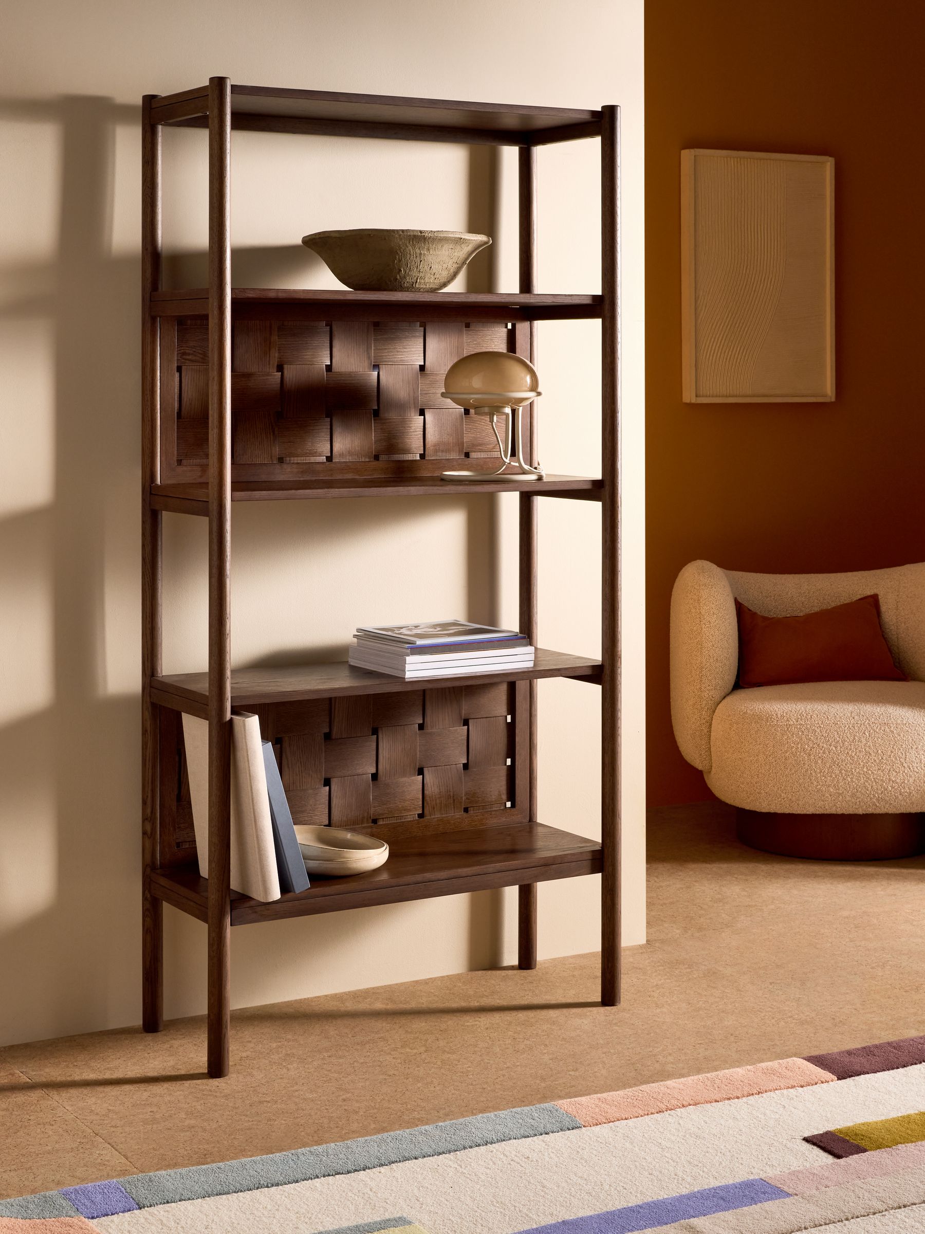River Shelving Unit in Dark Oak - Image 1 of 6
