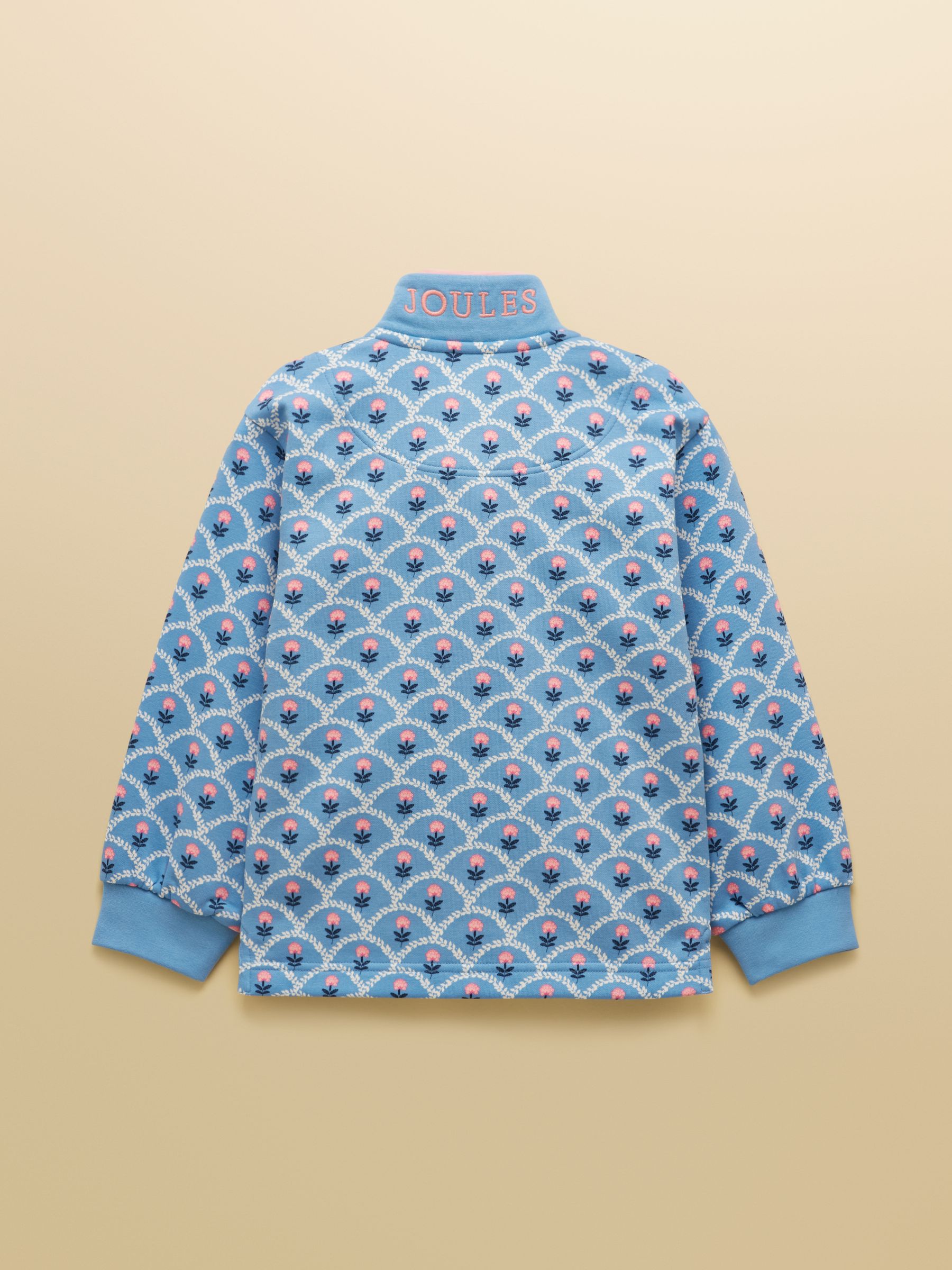 Girls' Burnham Blue/Pink Funnel Neck Sweatshirt - Image 2 of 4