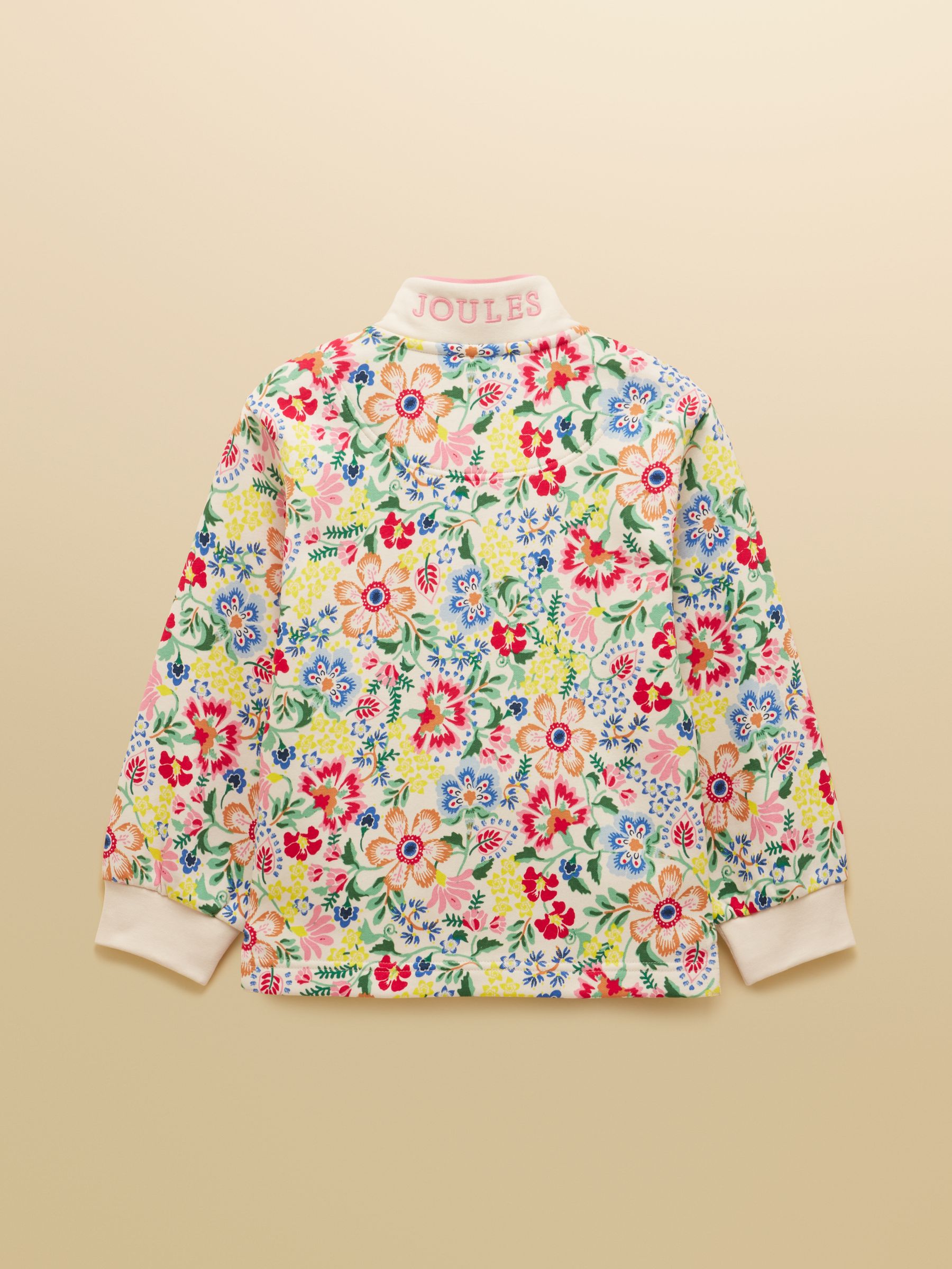 Girls' Burnham Multi Floral Funnel Neck Sweatshirt - Image 2 of 4 Girls' Burnham Multi Floral Funnel Neck Sweatshirt - Image 2 of 4
