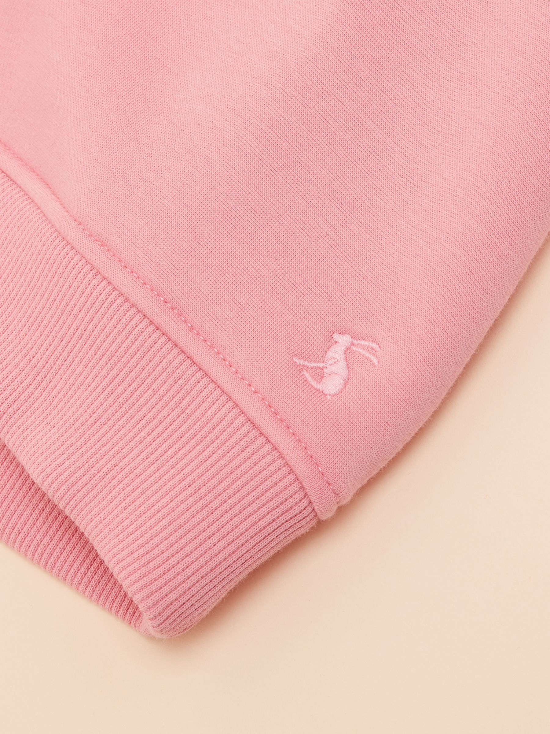 Girls' Mackenzie Pink Embroidered Artwork Sweatshirt With Faux Faur Lining - Image 4 of 4