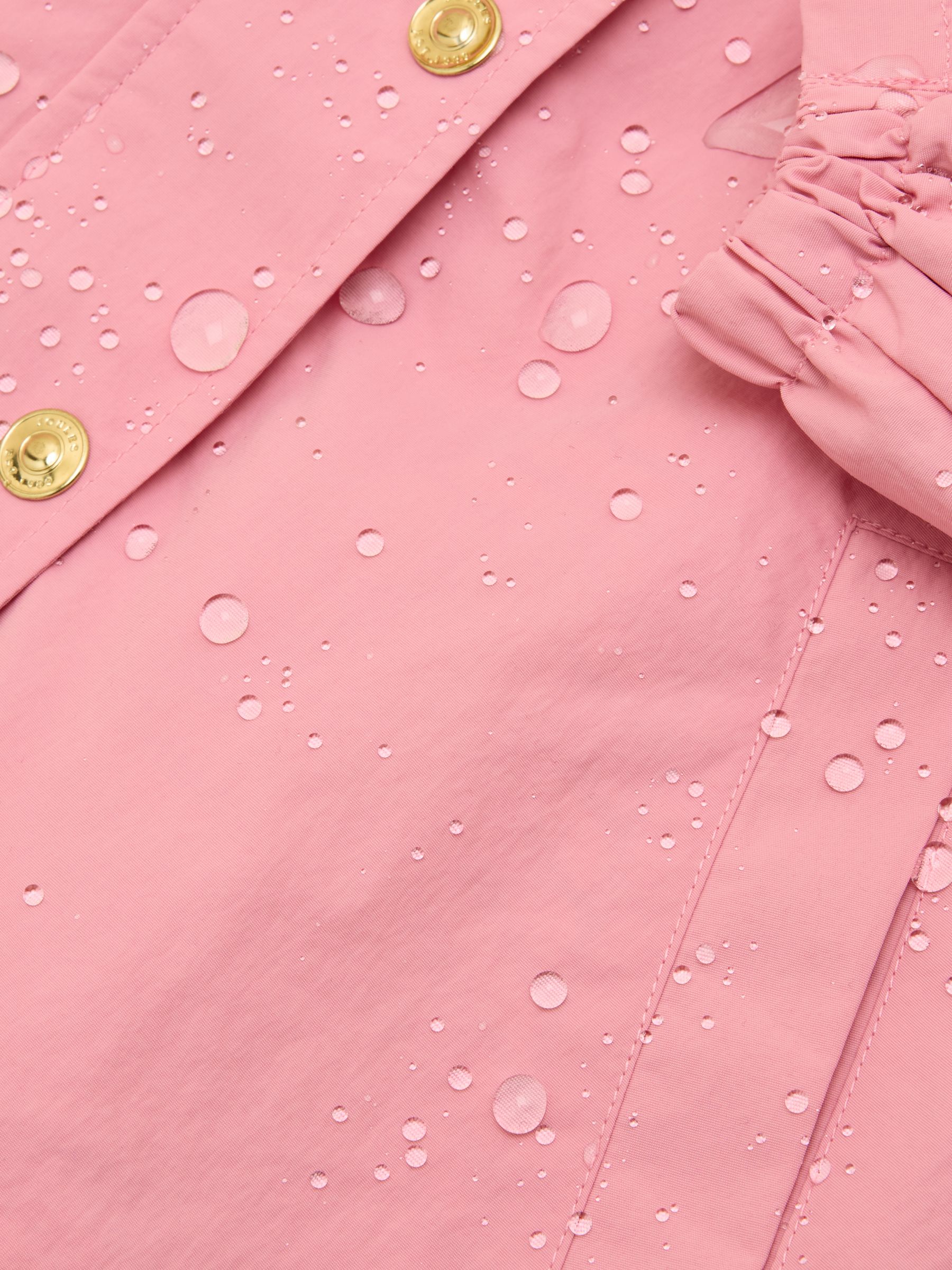 Girls' Meadow Pink Showerproof Raincoat With Hood - Image 4 of 4