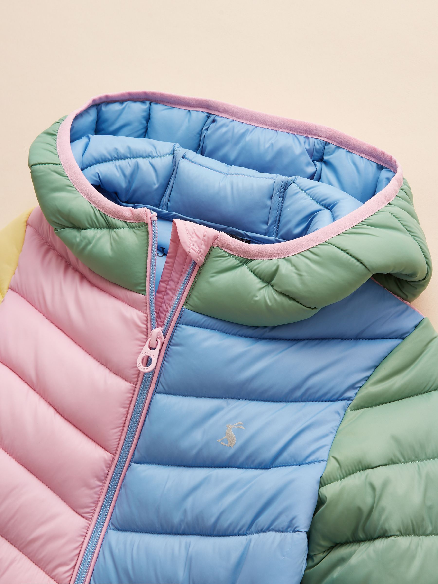 Kids' Cairn Blue Hotchpotch Showerproof Padded Coat with Hood - Image 3 of 6