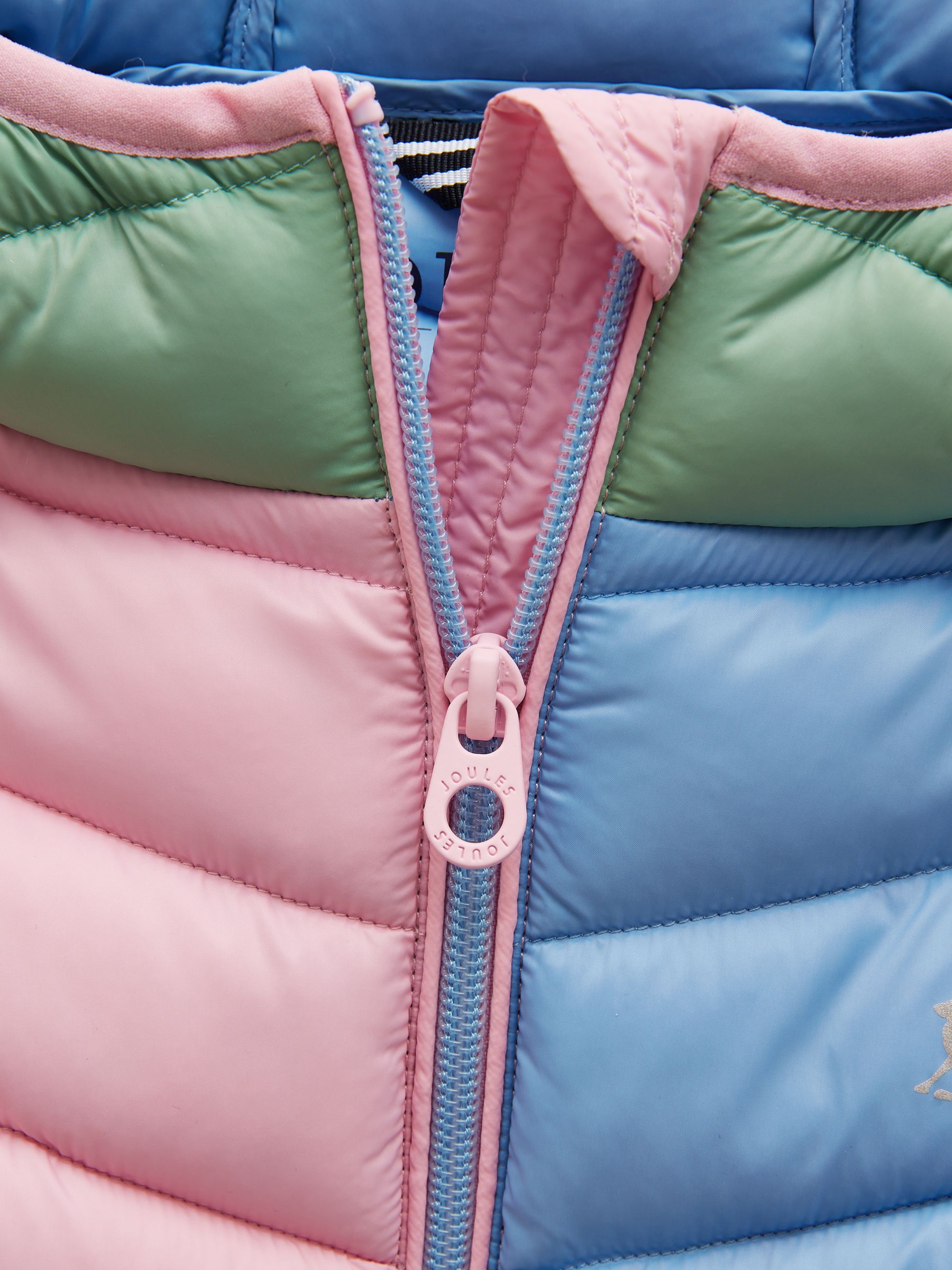 Kids' Cairn Blue Hotchpotch Showerproof Padded Coat with Hood - Image 4 of 6