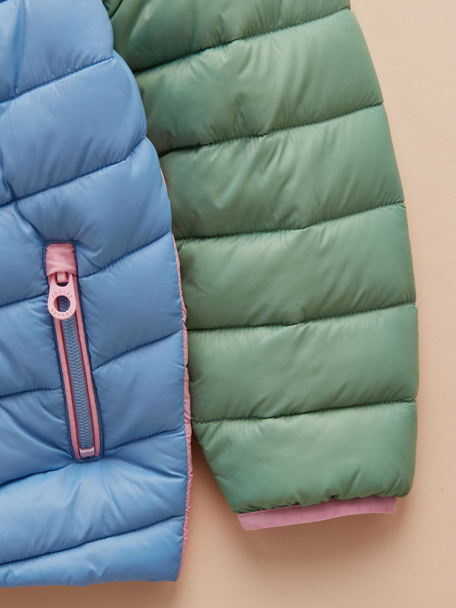 Kids' Cairn Blue Hotchpotch Showerproof Padded Coat with Hood - Image 5 of 6